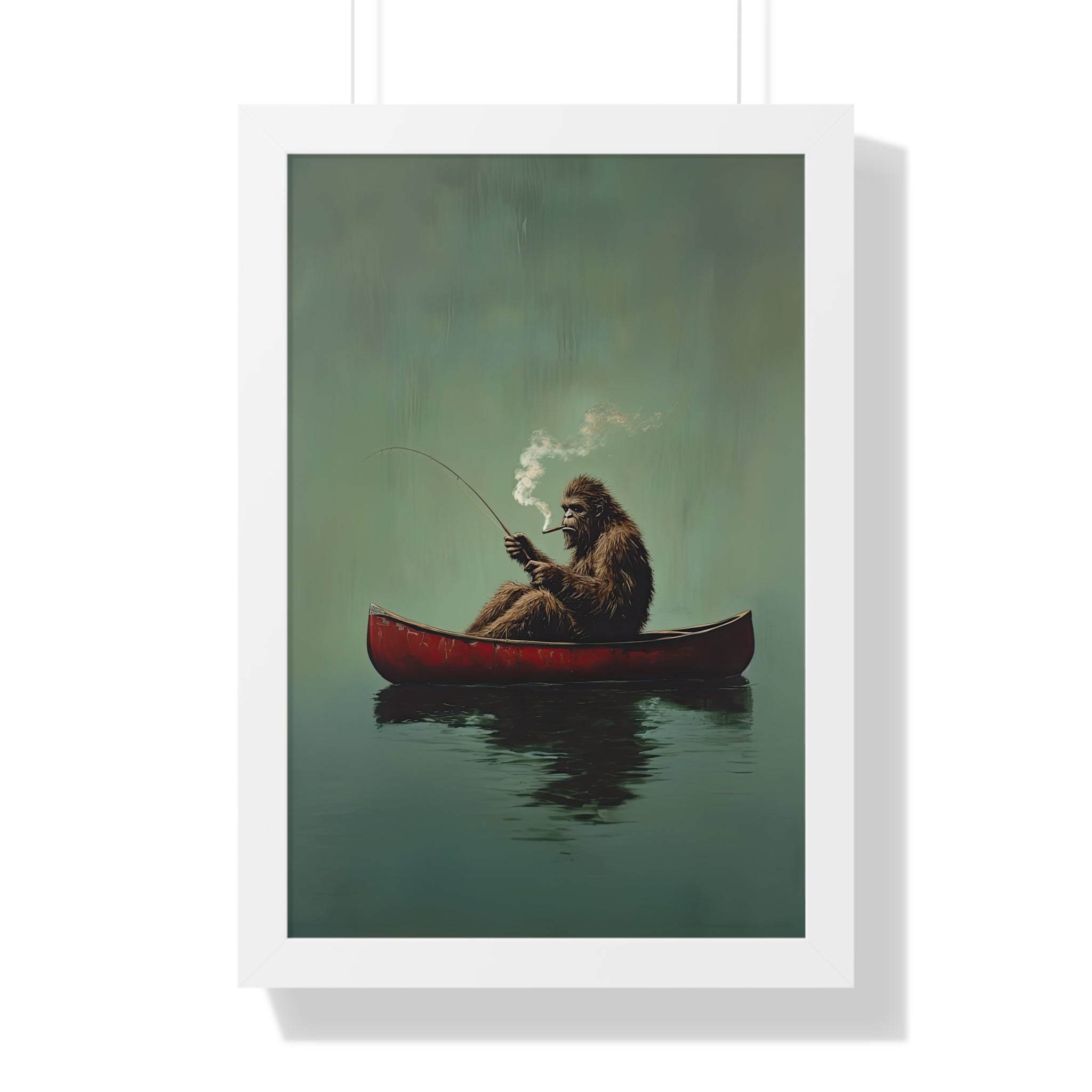 Framed Paper Print - Bigfoot Canoe Adventure