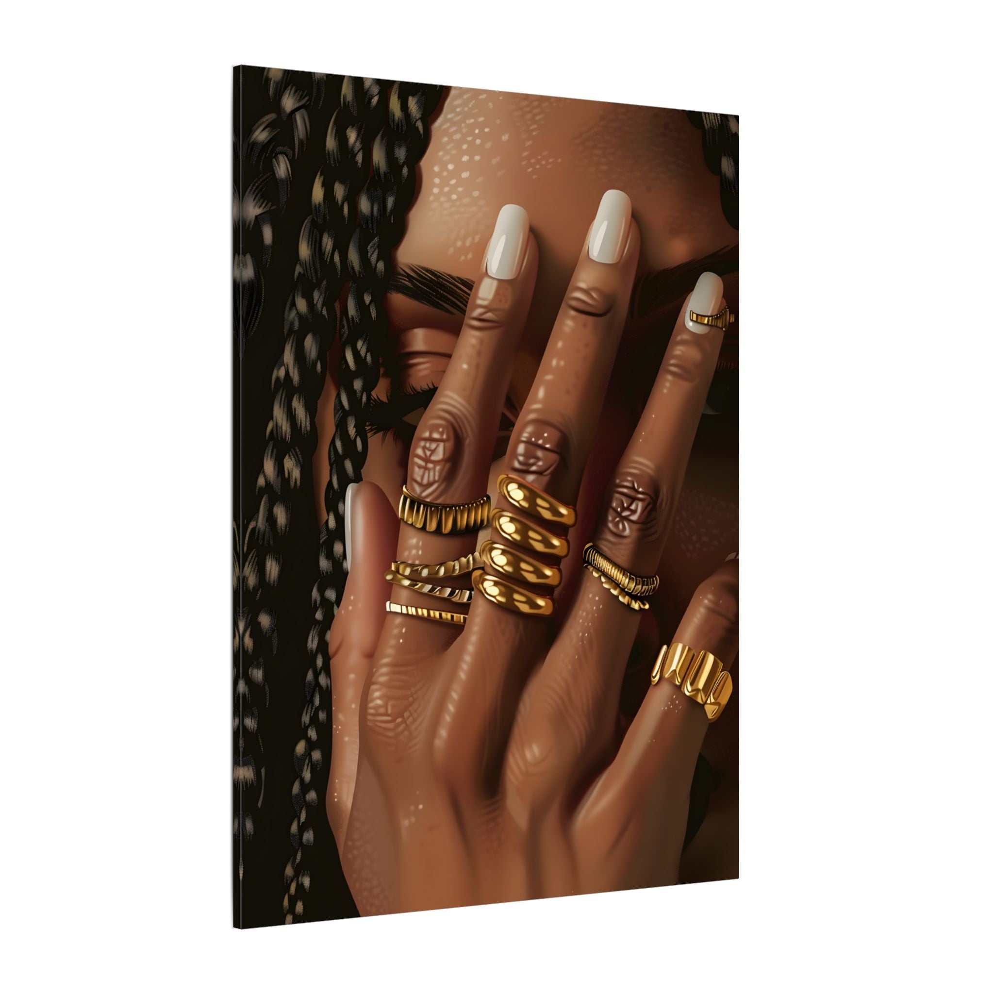 .75" Matte Canvas - Braided Golden Ring Beauty