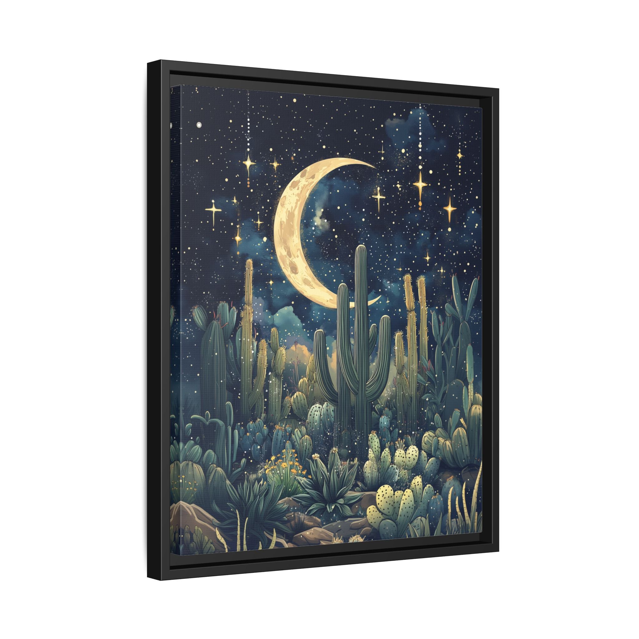 Framed Canvas - Dreamy Desert Night