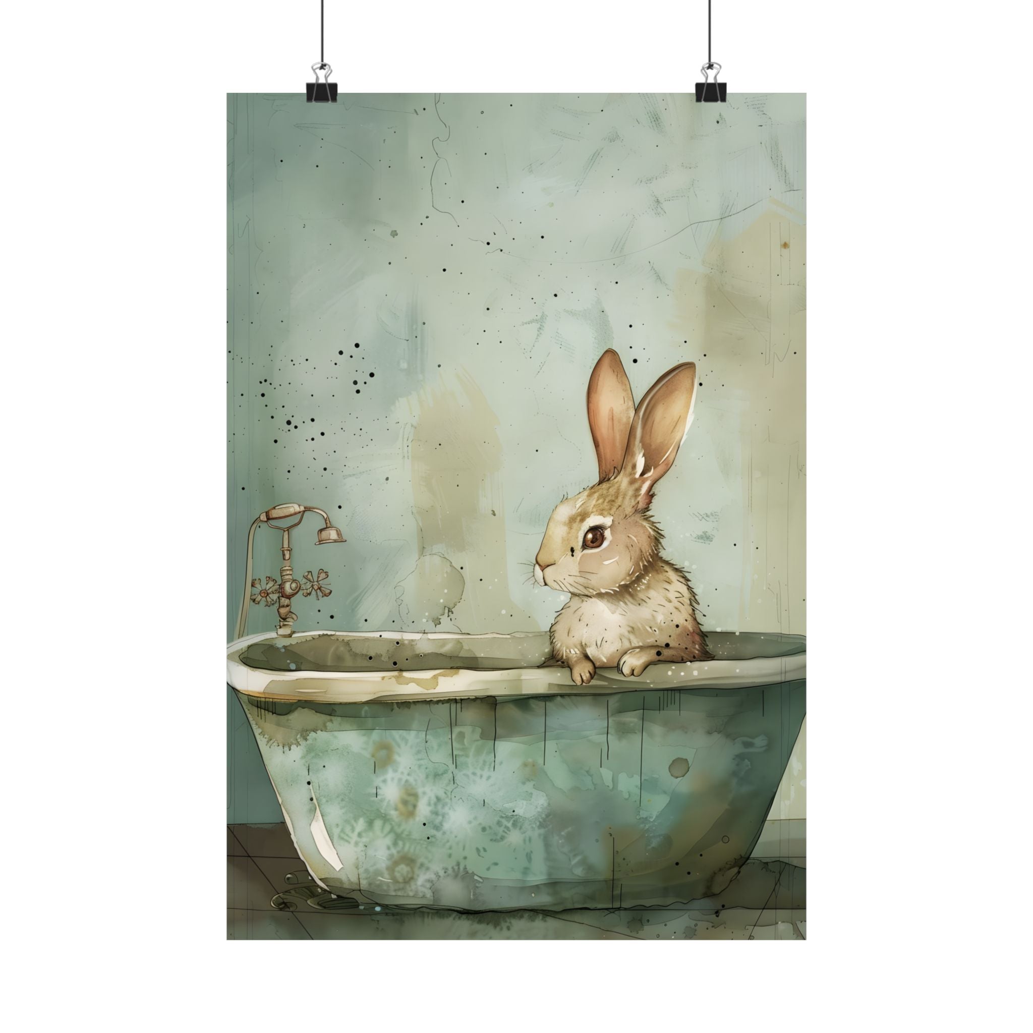 Bunny Bath Day Whimsy