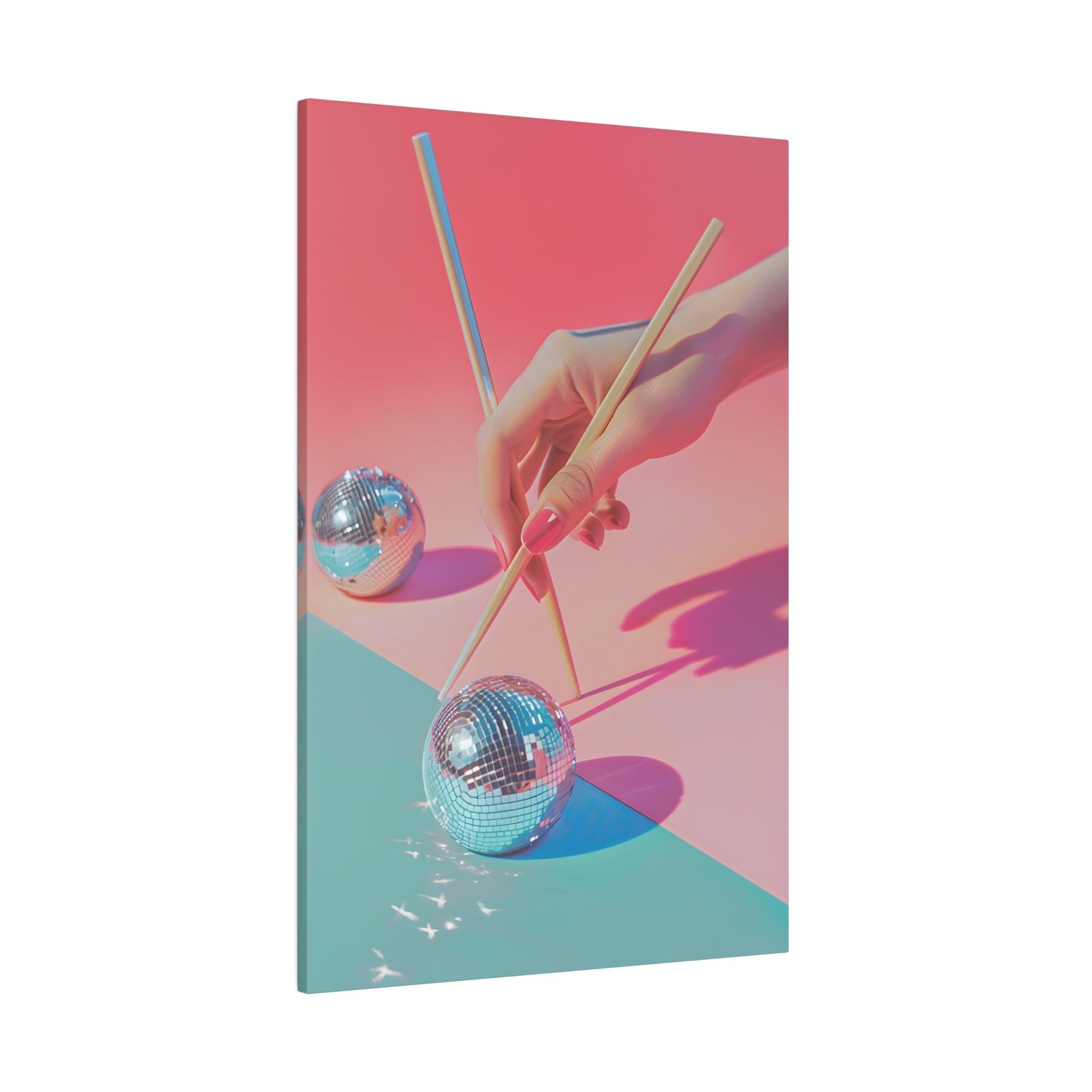 .75" Matte Canvas - Disco Chopsticks Delight
