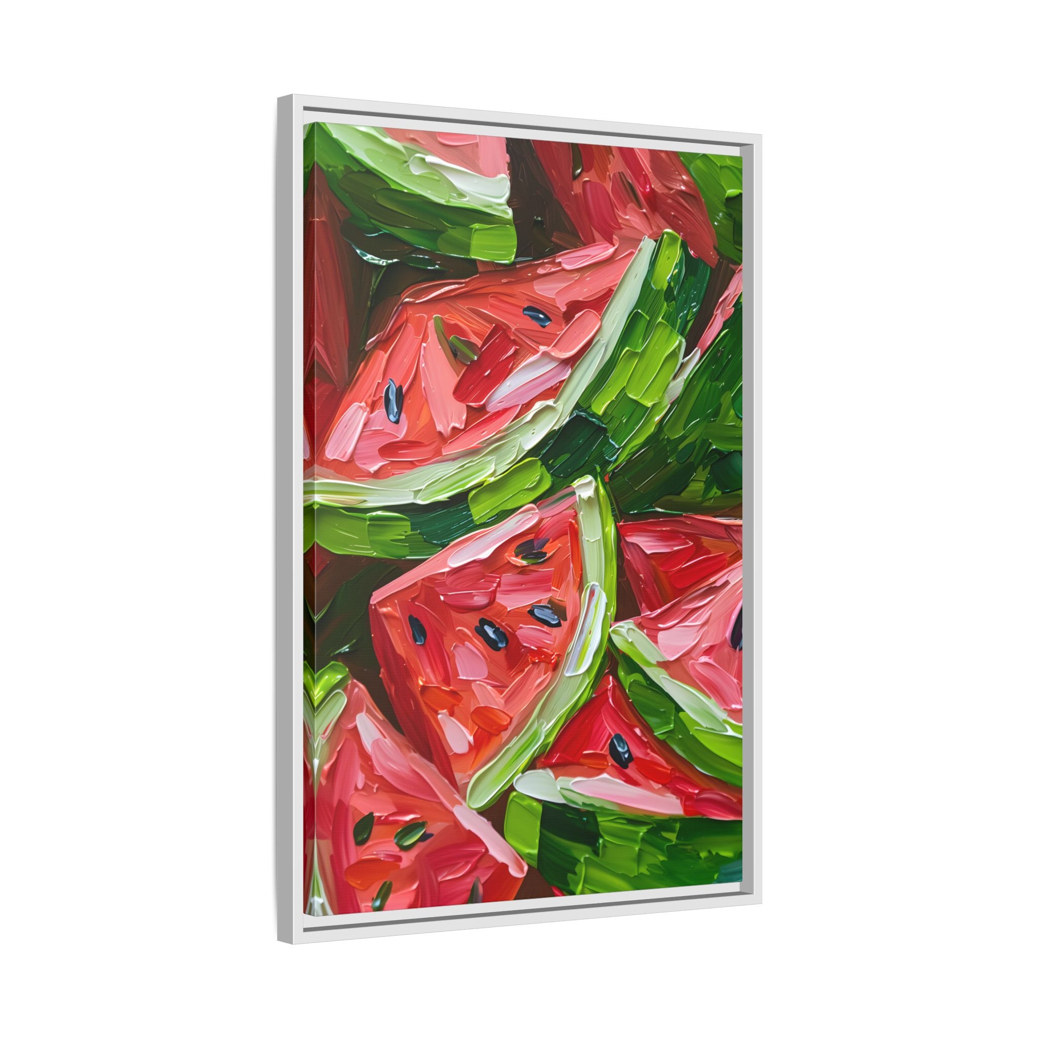 Framed Canvas - Juicy Watermelon Slices