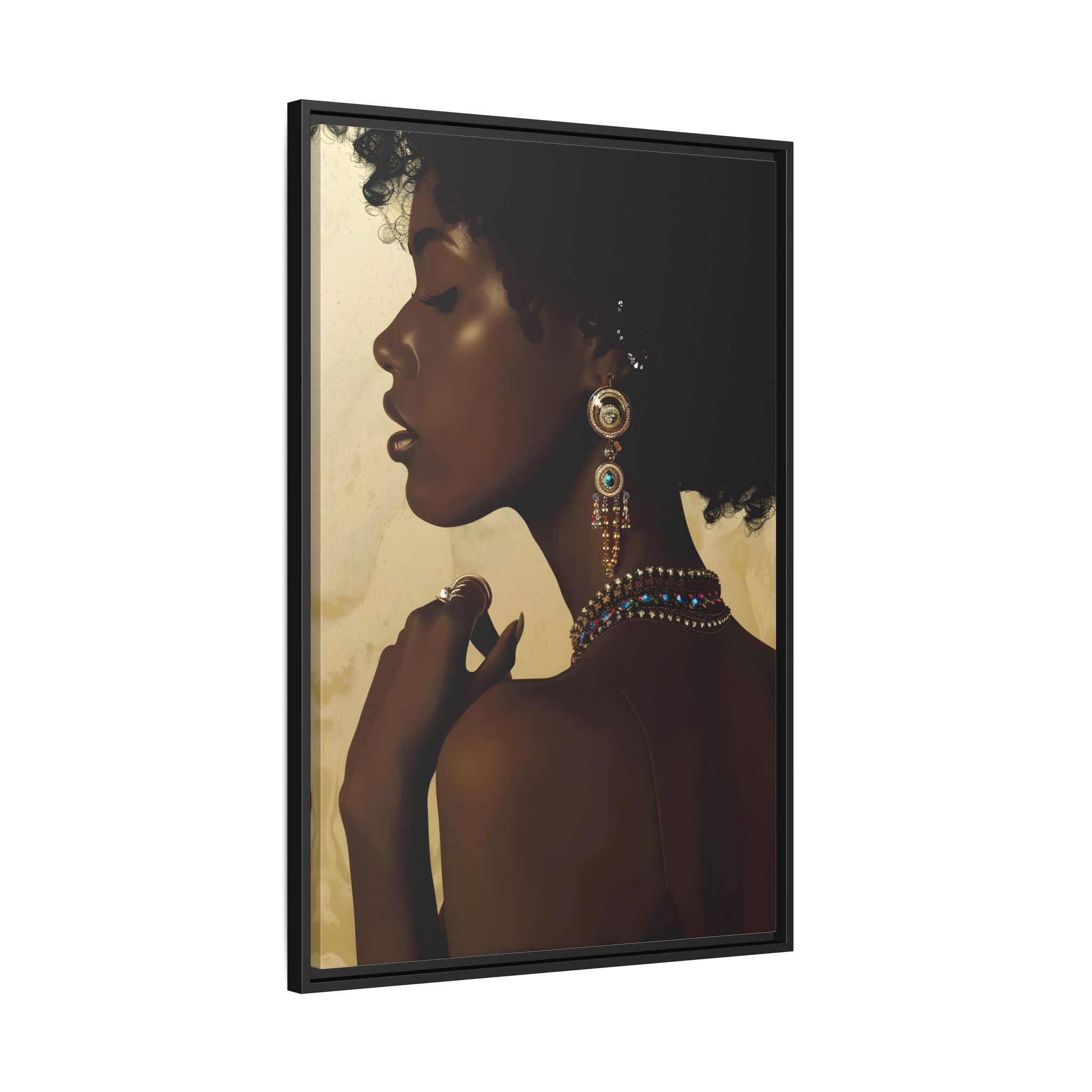 Framed Canvas - Regal Jewel Toned Muse