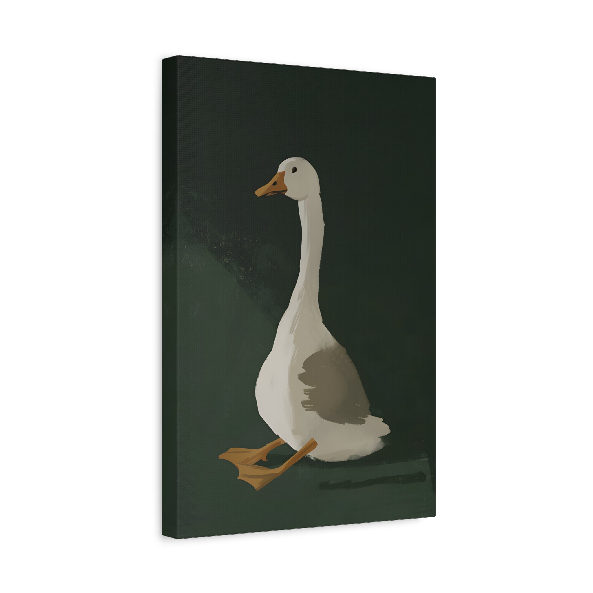 1.25" Matte Canvas - Sitting Goose in Spotlight