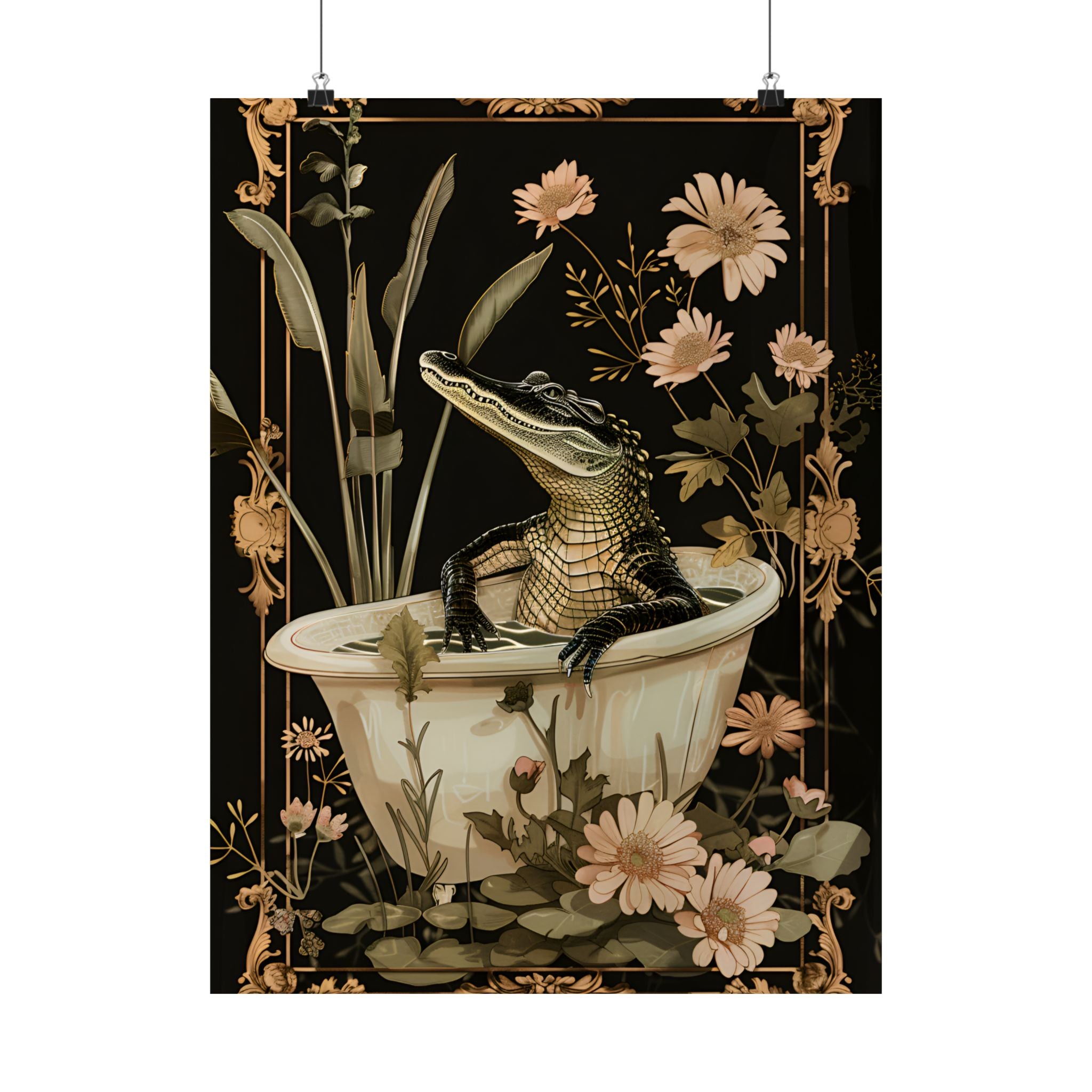 Crocodile in Bloom Bath Bliss