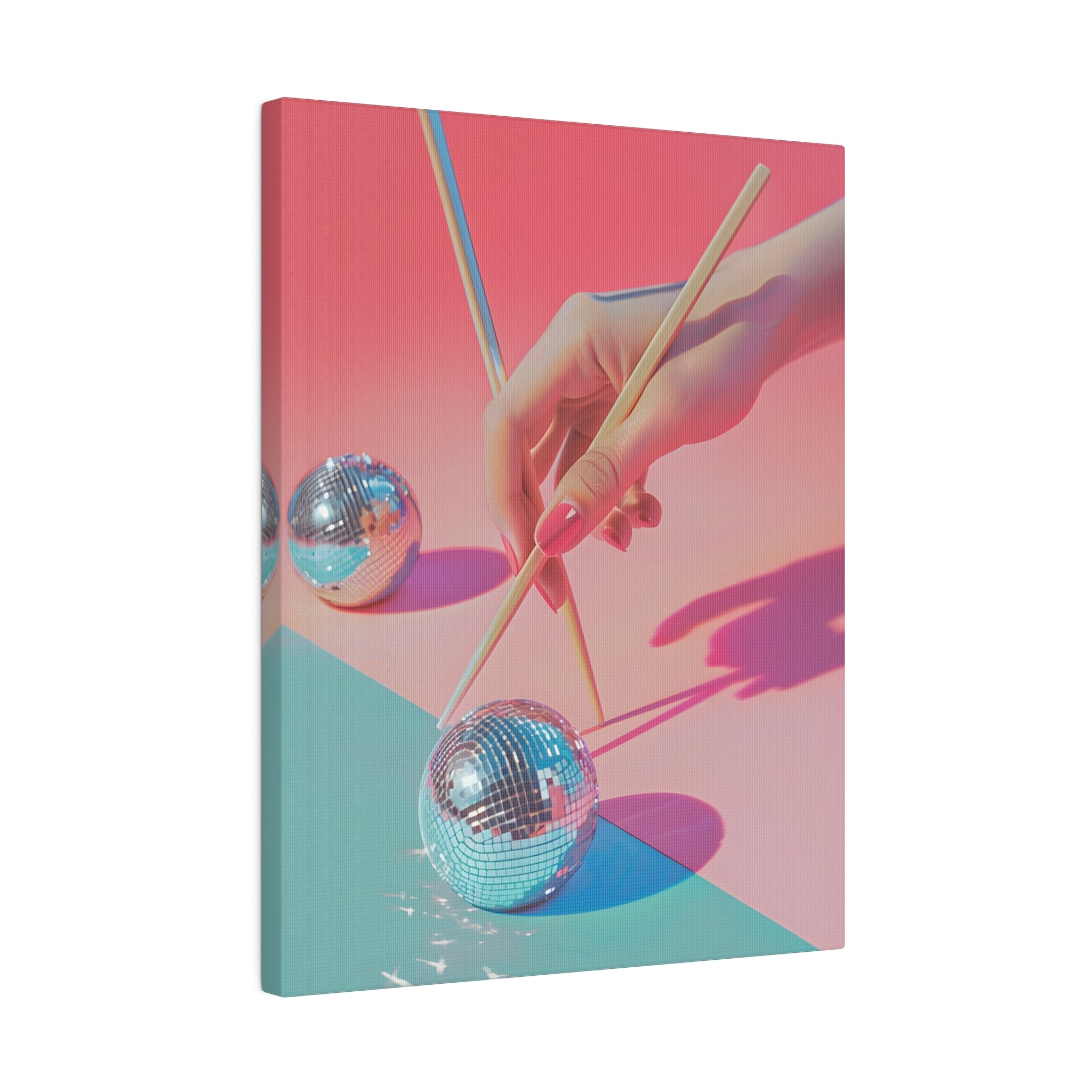 .75" Matte Canvas - Disco Chopsticks Delight