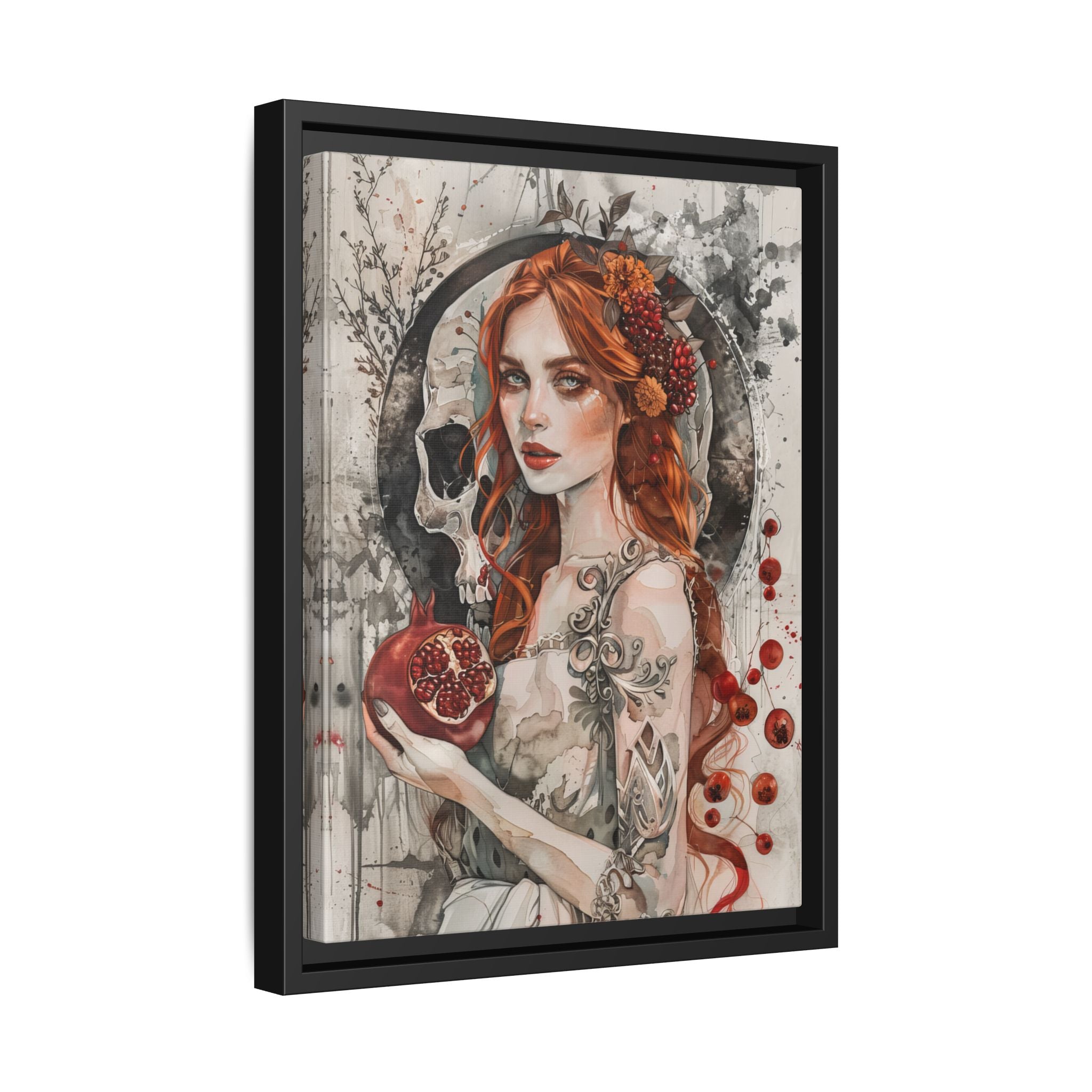 Framed Canvas - Persephone’s Pomegranate Curse