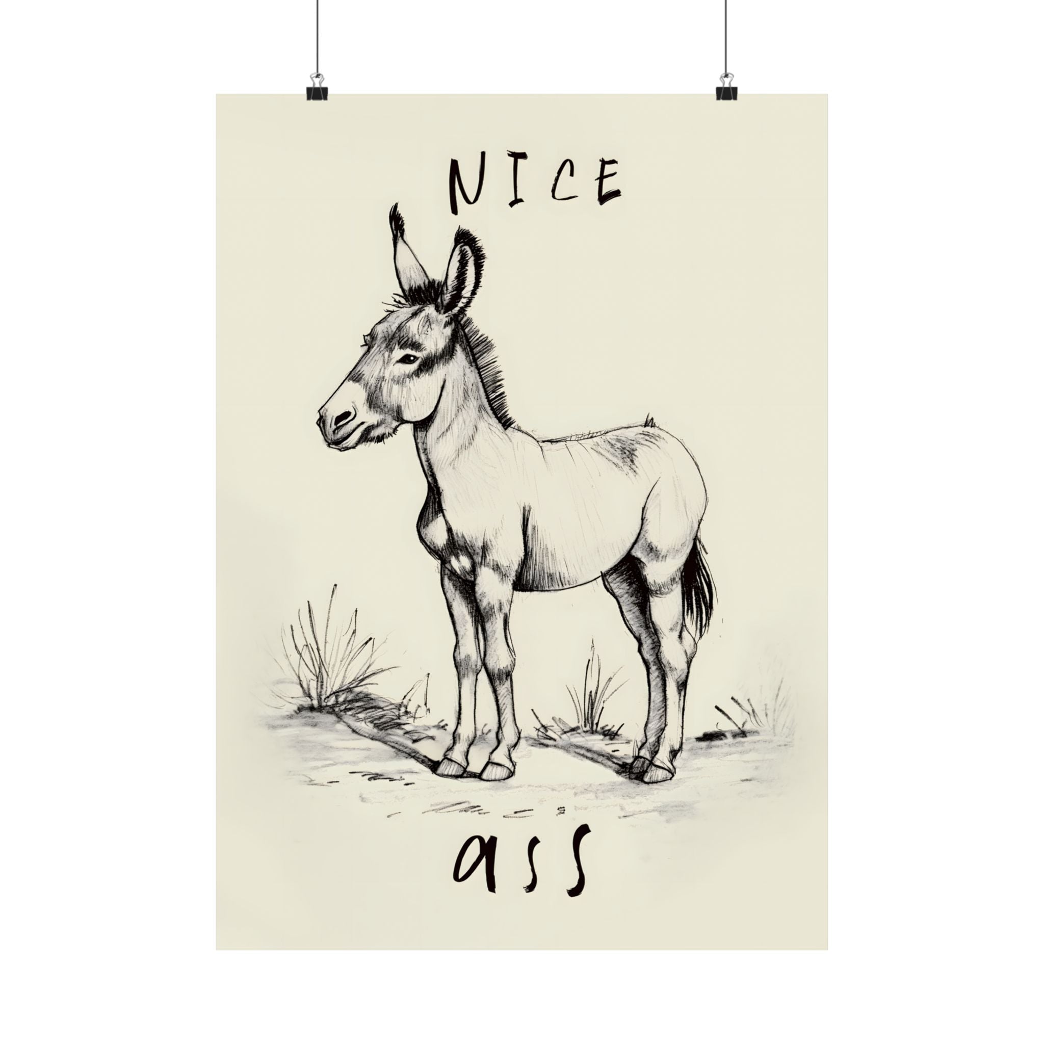 Donkey Line Art Humor