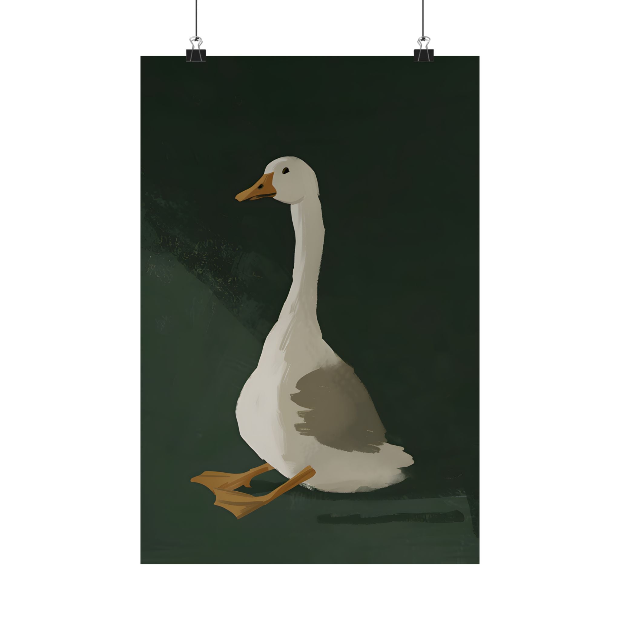 Sitting Goose in Spotlight