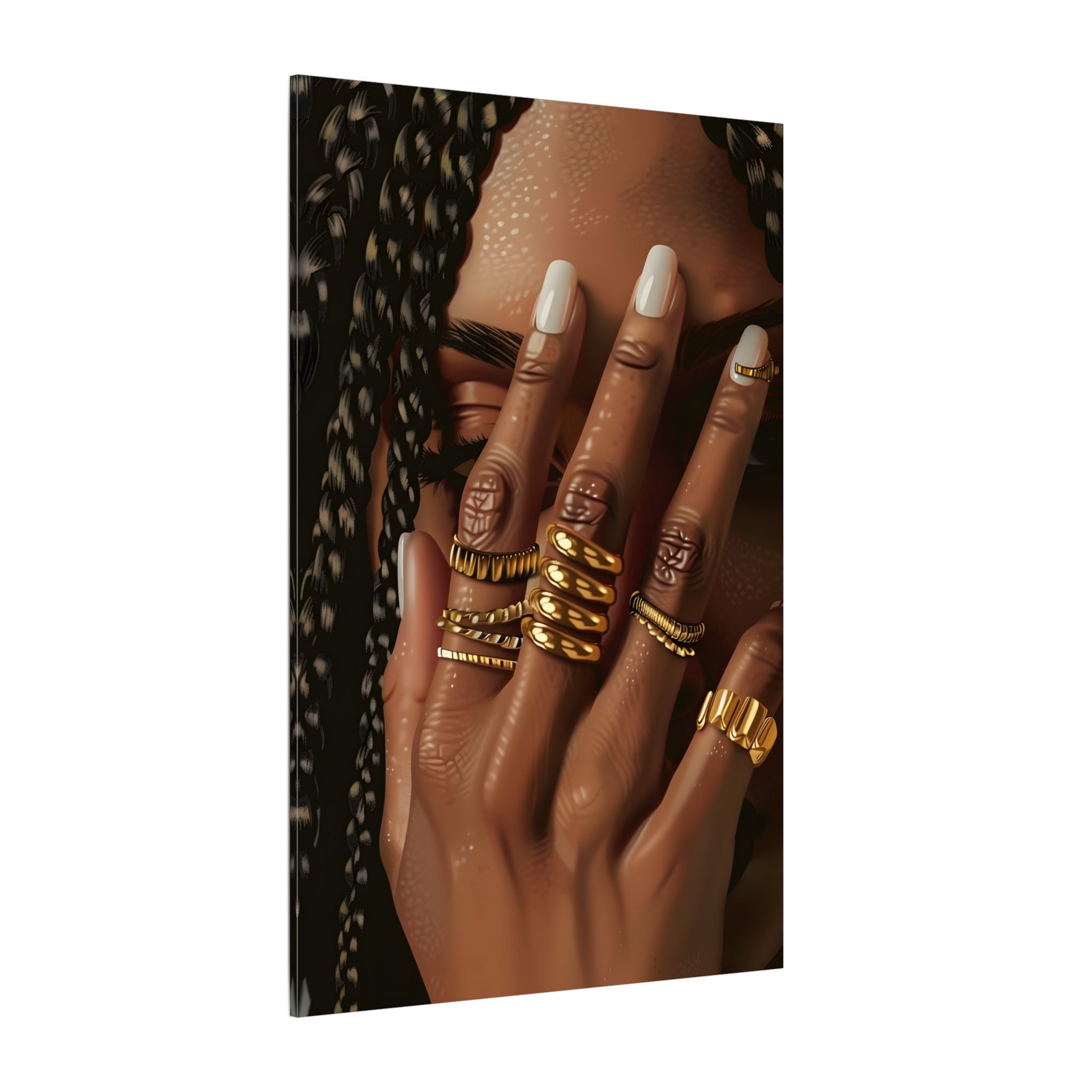 .75" Matte Canvas - Braided Golden Ring Beauty