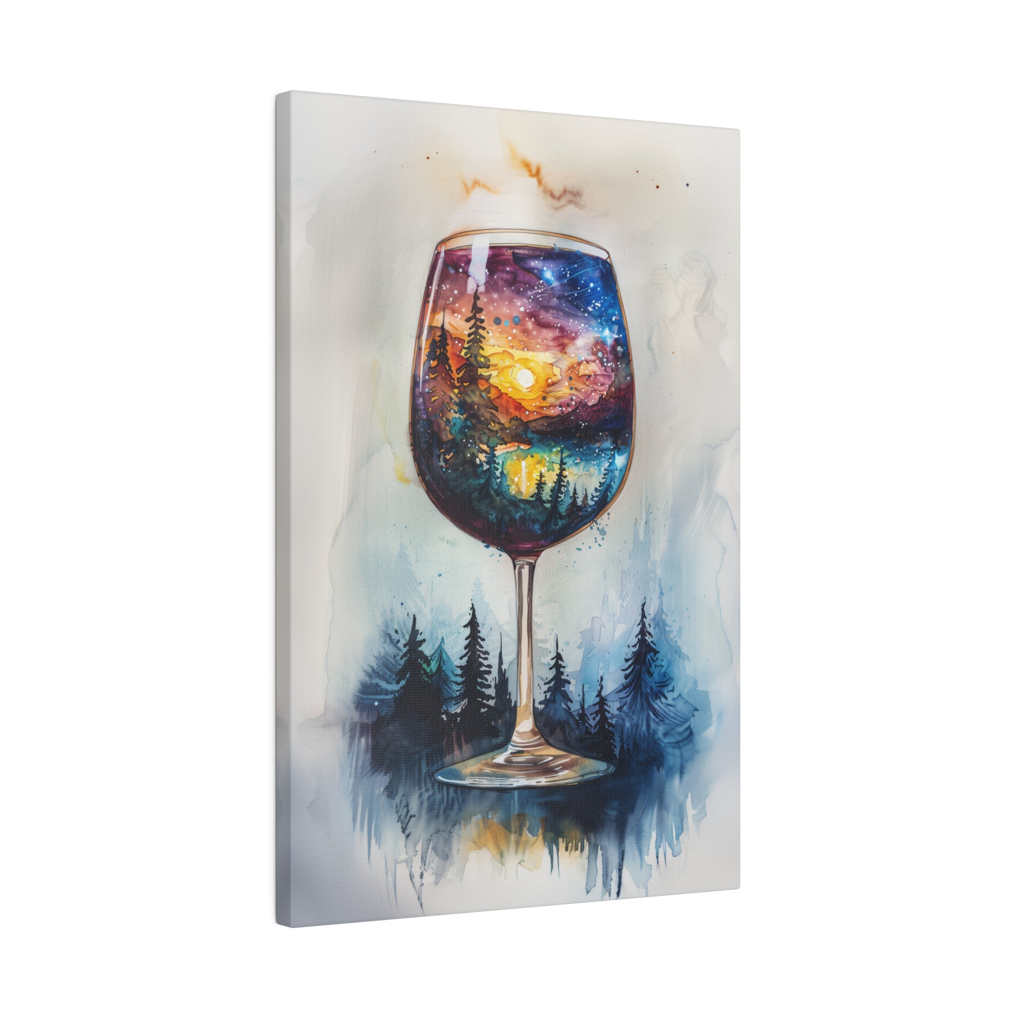 .75" Matte Canvas - Galaxy Within the Wine Glass