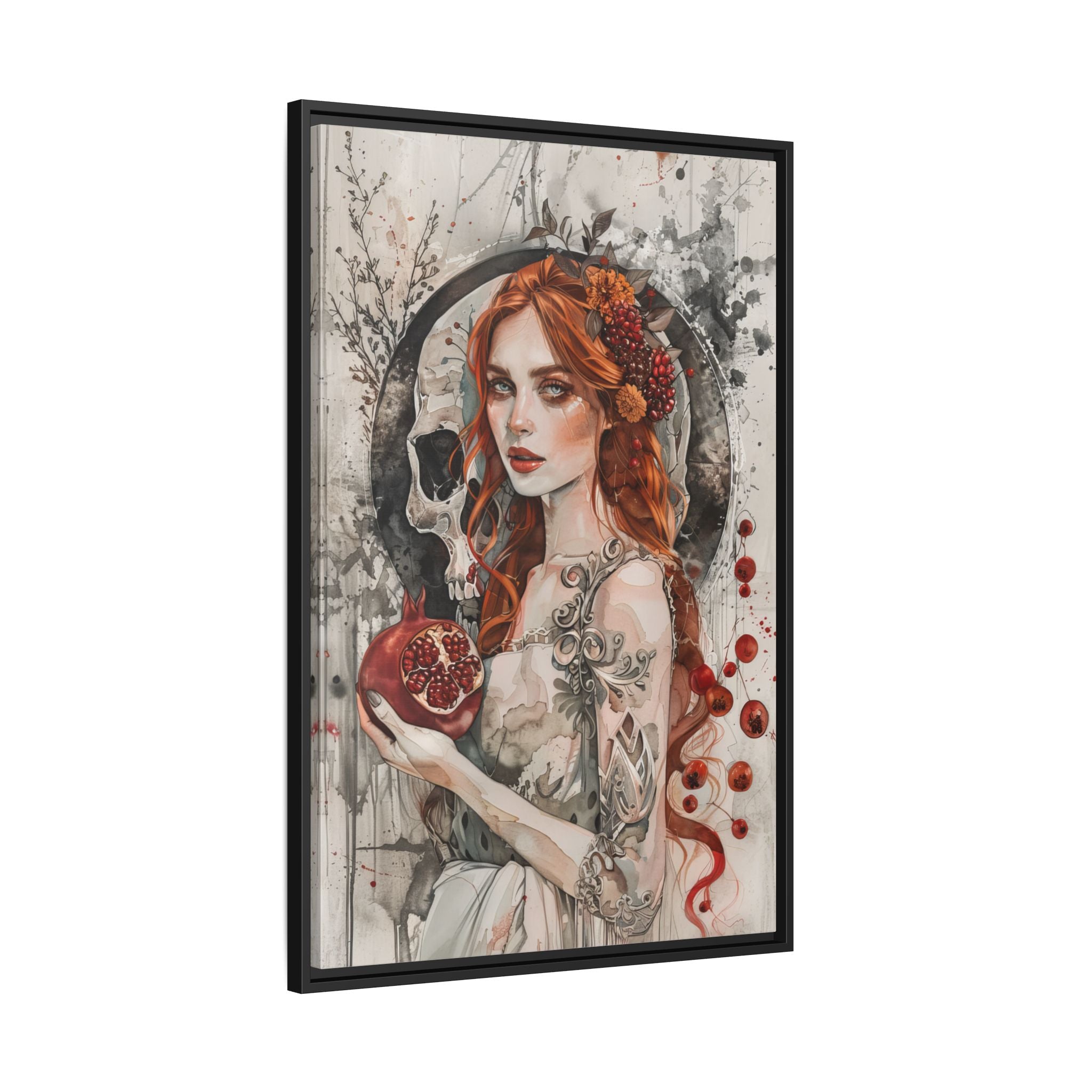 Framed Canvas - Persephone’s Pomegranate Curse