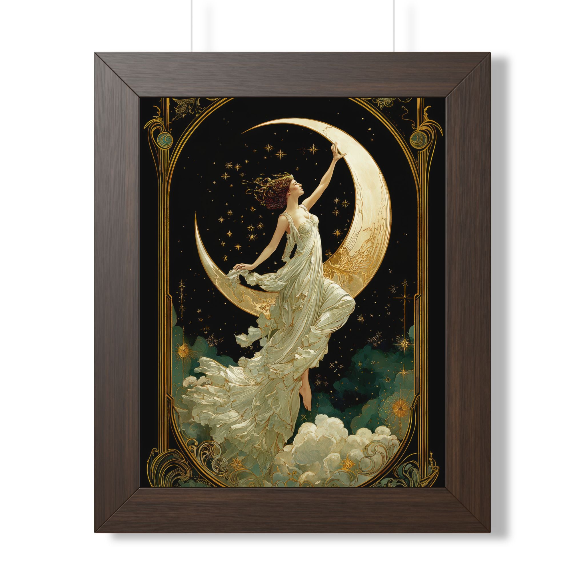 Framed Paper Print - Moon Goddess Ascending