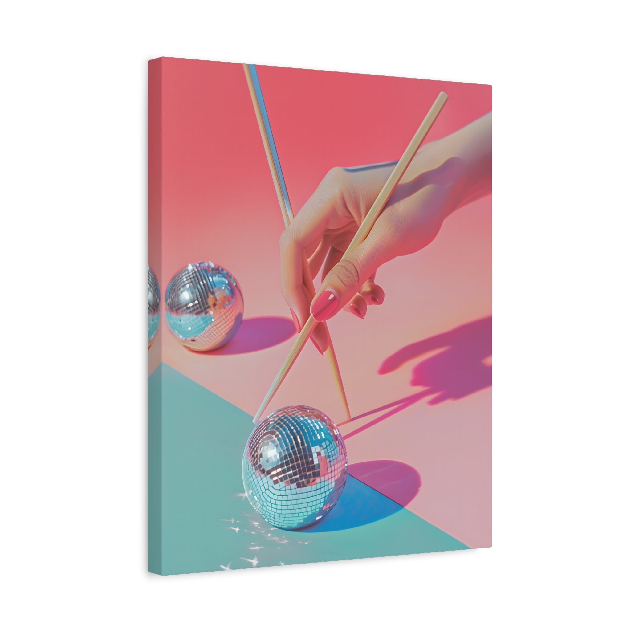 1.25" Matte Canvas - Disco Chopsticks Delight