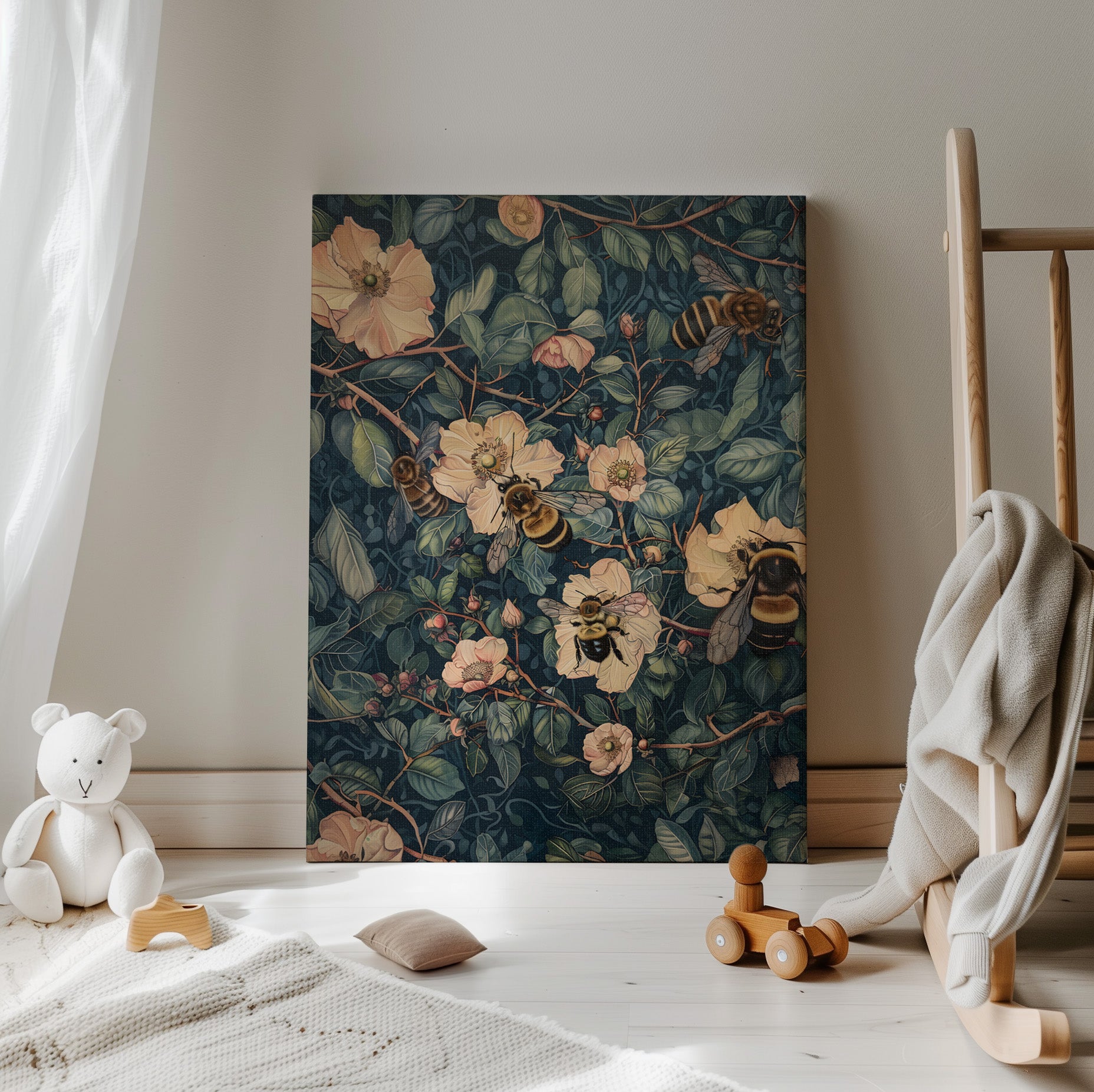 .75" Matte Canvas - Buzzing Floral Symphony