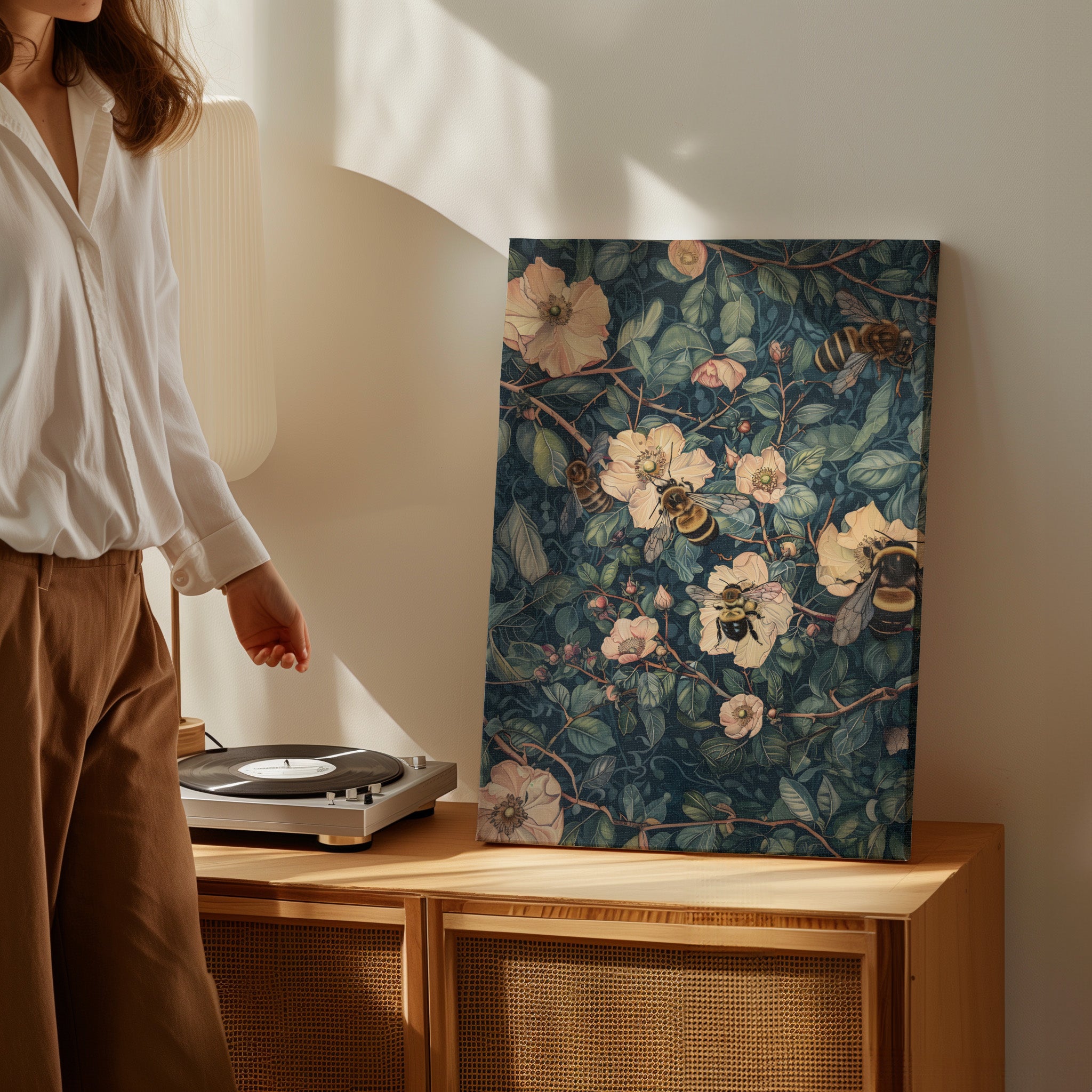 .75" Matte Canvas - Buzzing Floral Symphony