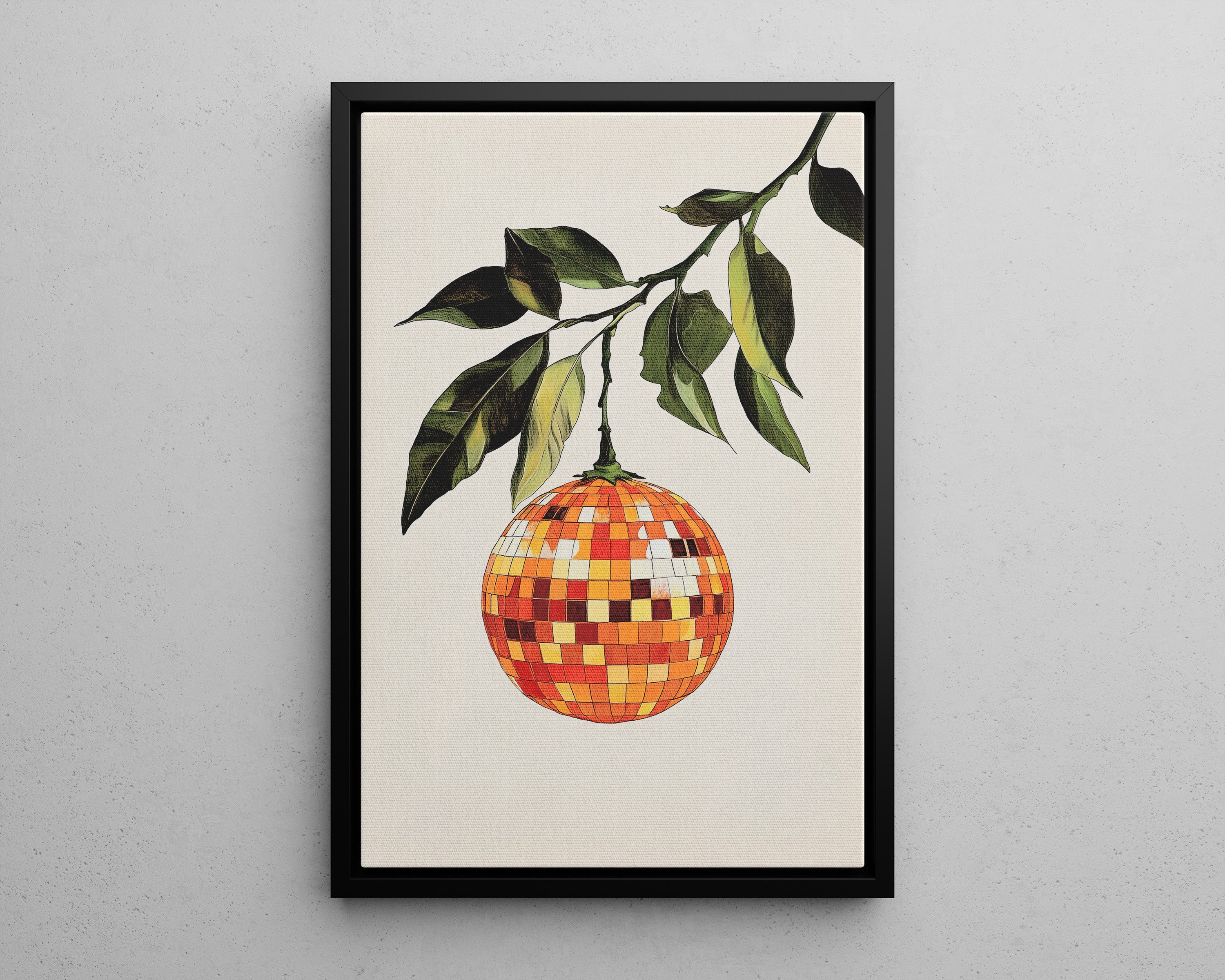 Framed Canvas - Citrus Disco Glow Drop