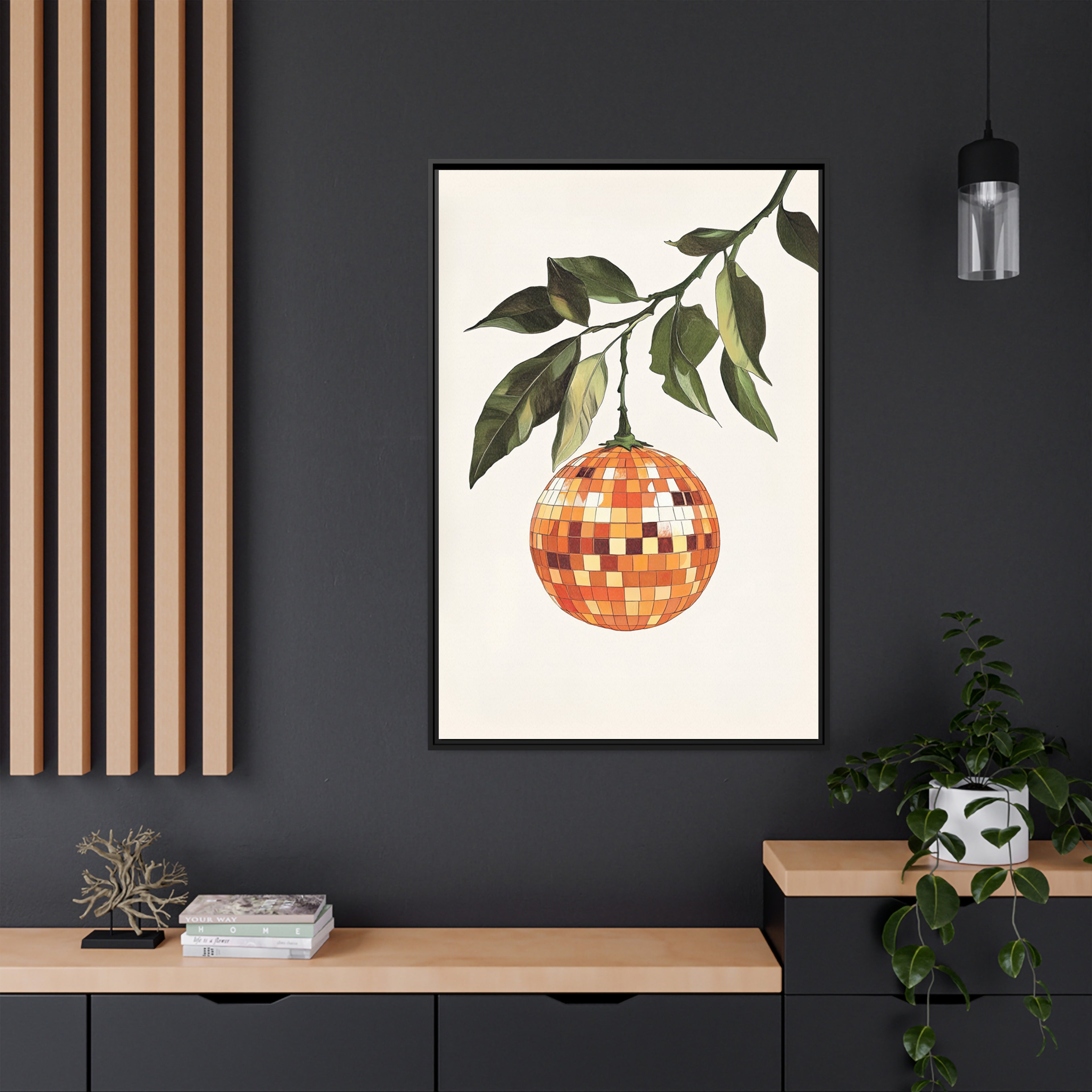 Framed Canvas - Citrus Disco Glow Drop