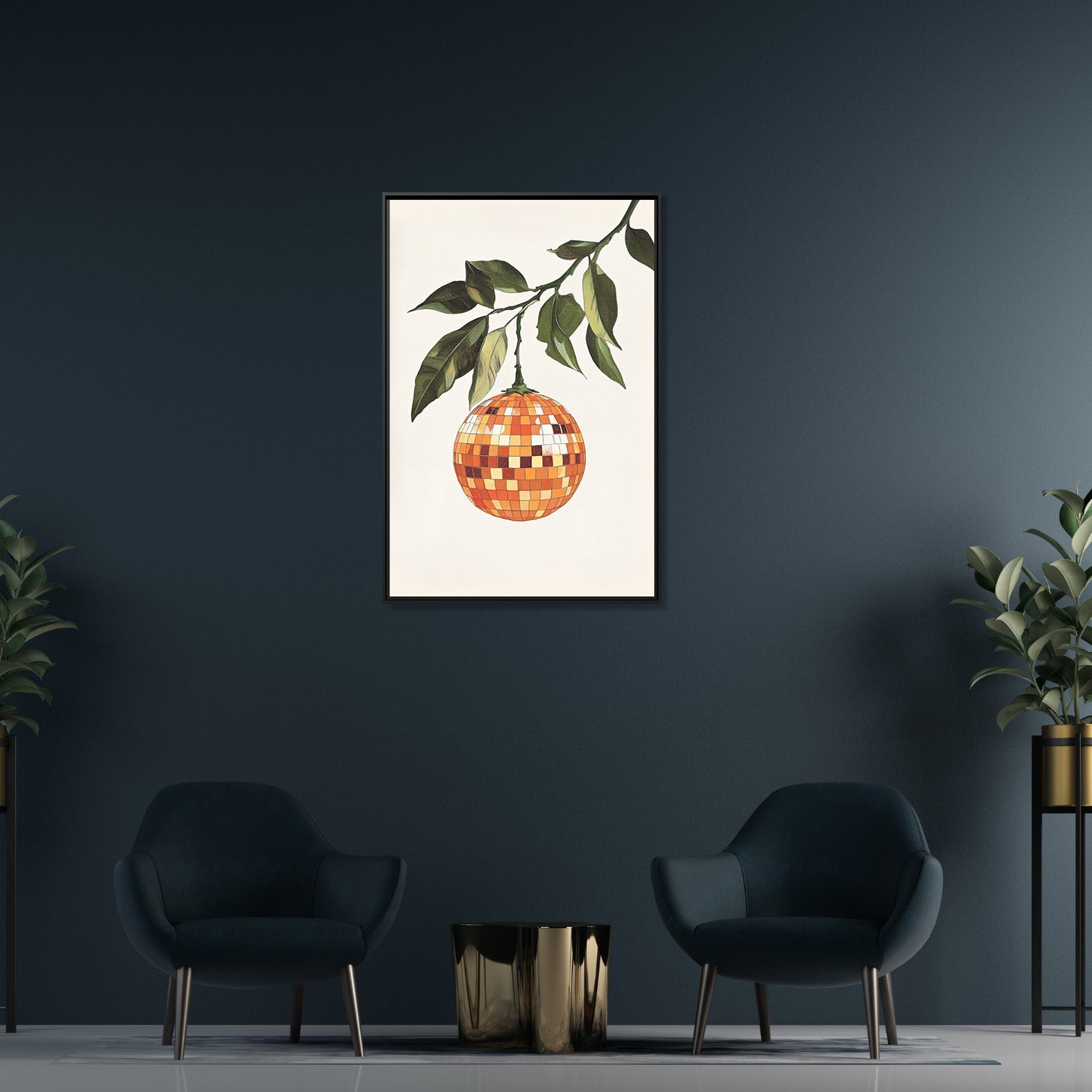 Framed Canvas - Citrus Disco Glow Drop