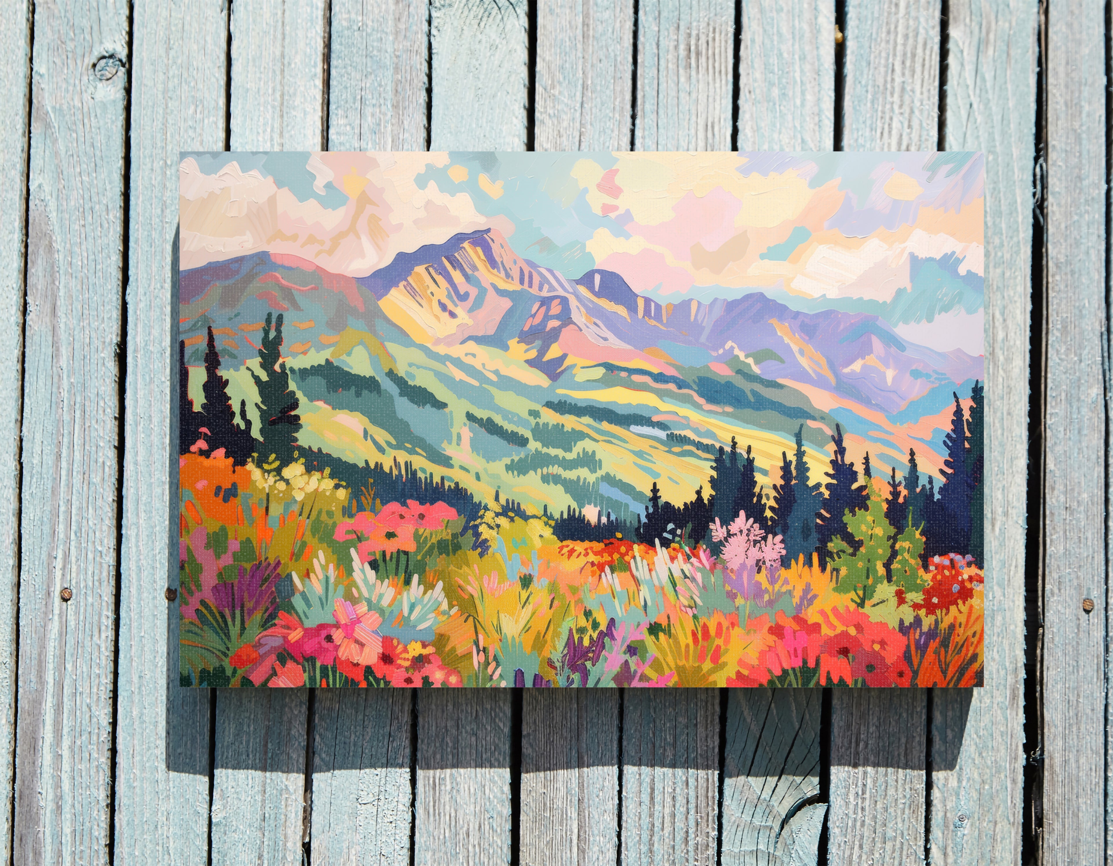 .75" Matte Canvas - Rocky Mountain Wildflower Bliss