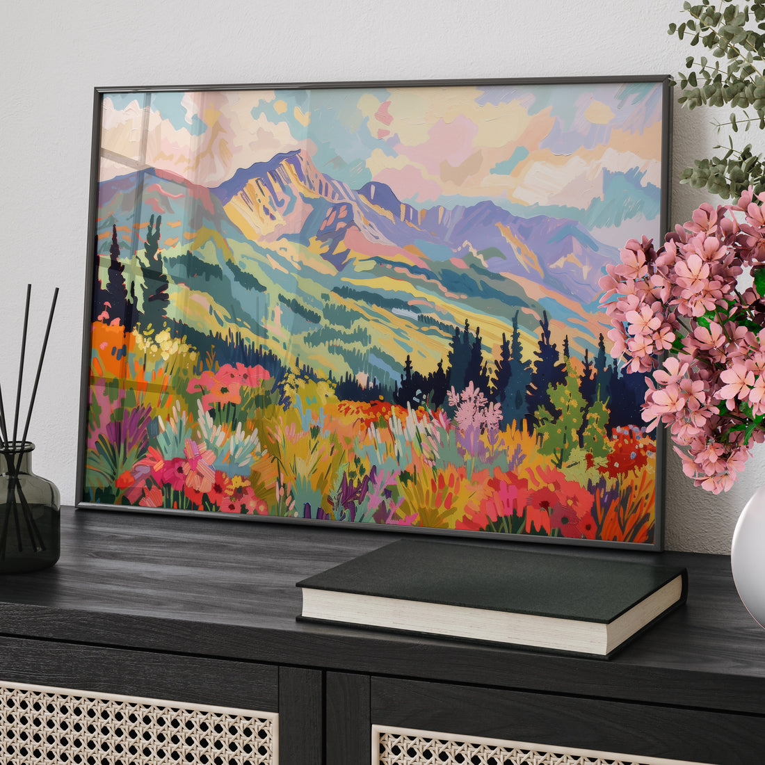 Framed Paper Print - Rocky Mountain Wildflower Bliss