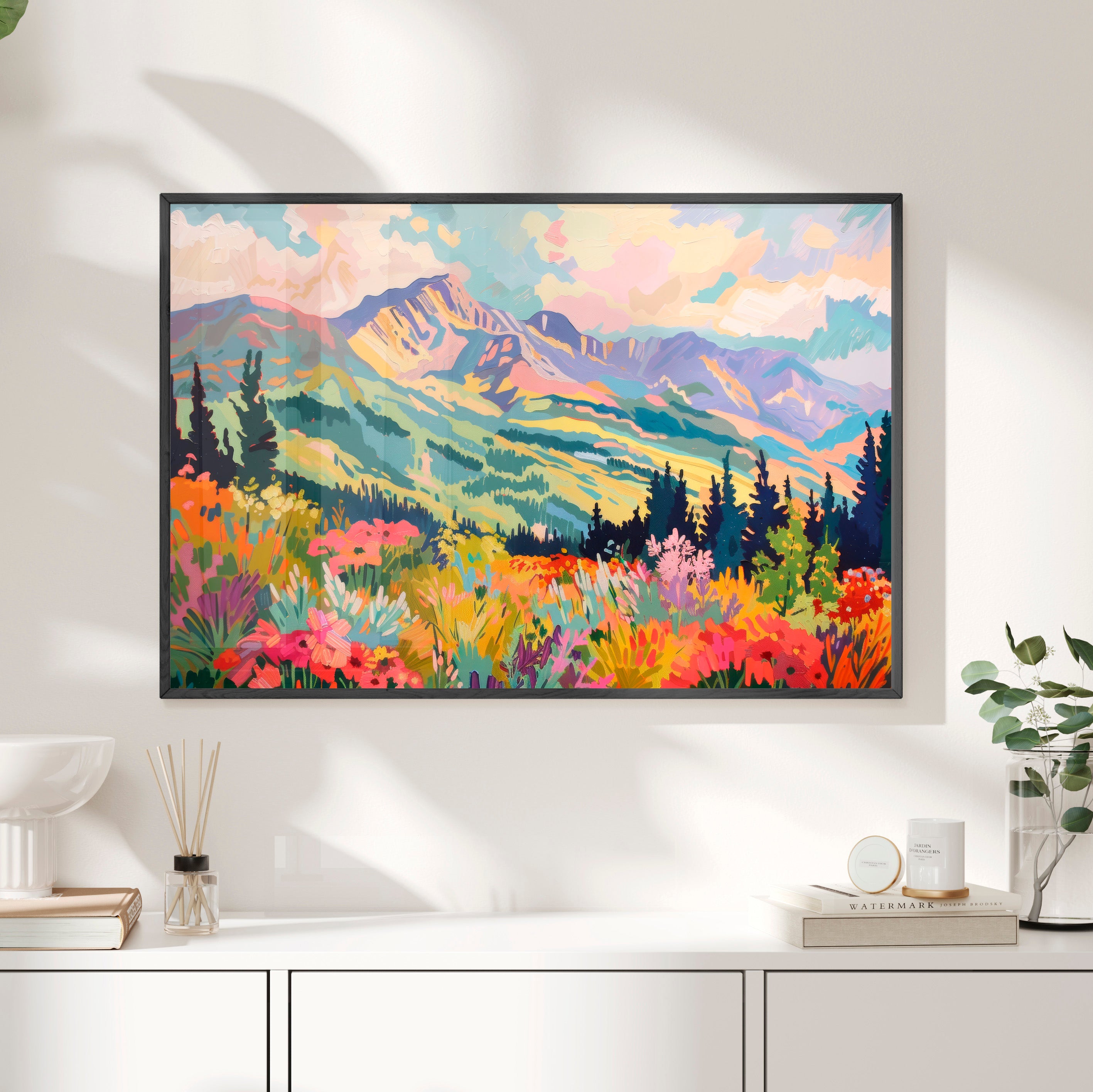 Framed Paper Print - Rocky Mountain Wildflower Bliss