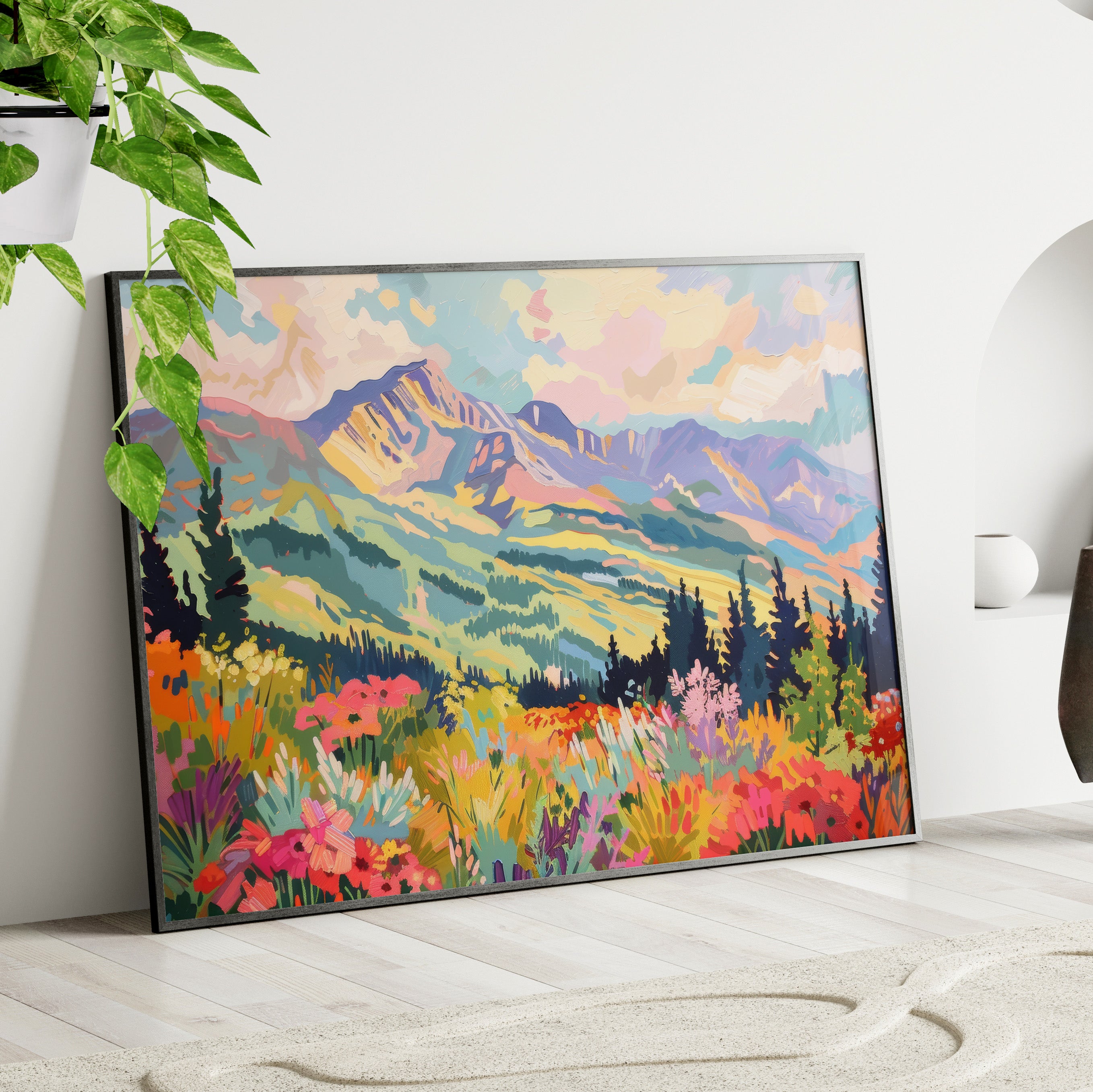 Framed Paper Print - Rocky Mountain Wildflower Bliss
