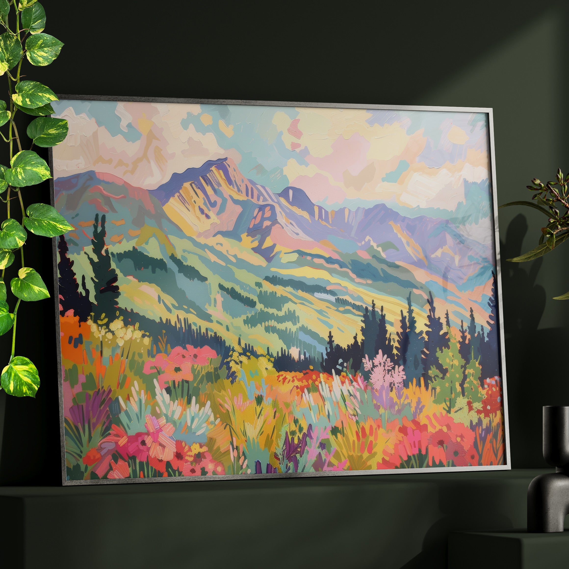 Framed Paper Print - Rocky Mountain Wildflower Bliss