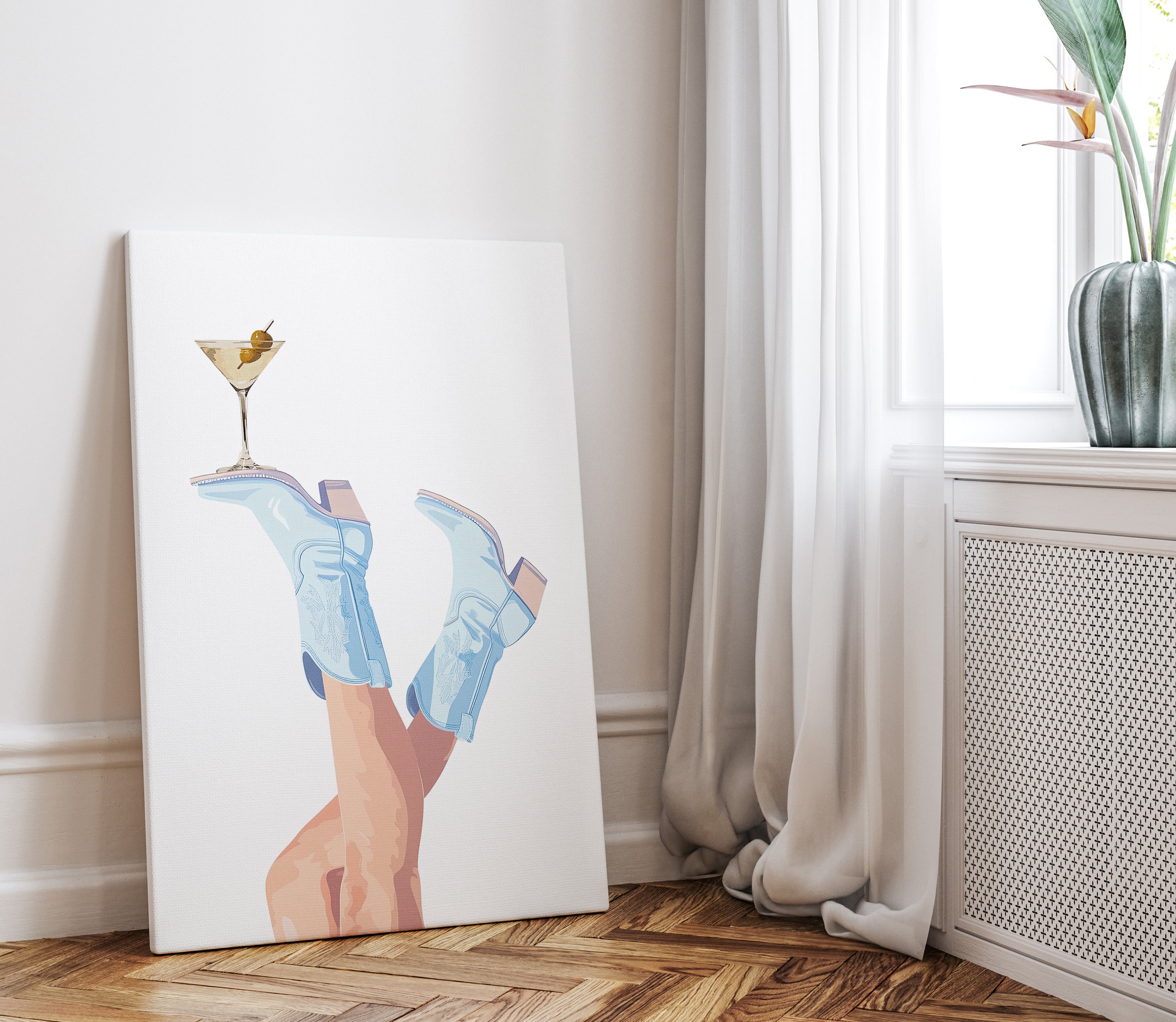 .75" Matte Canvas - Boots Up, Cheers Babe