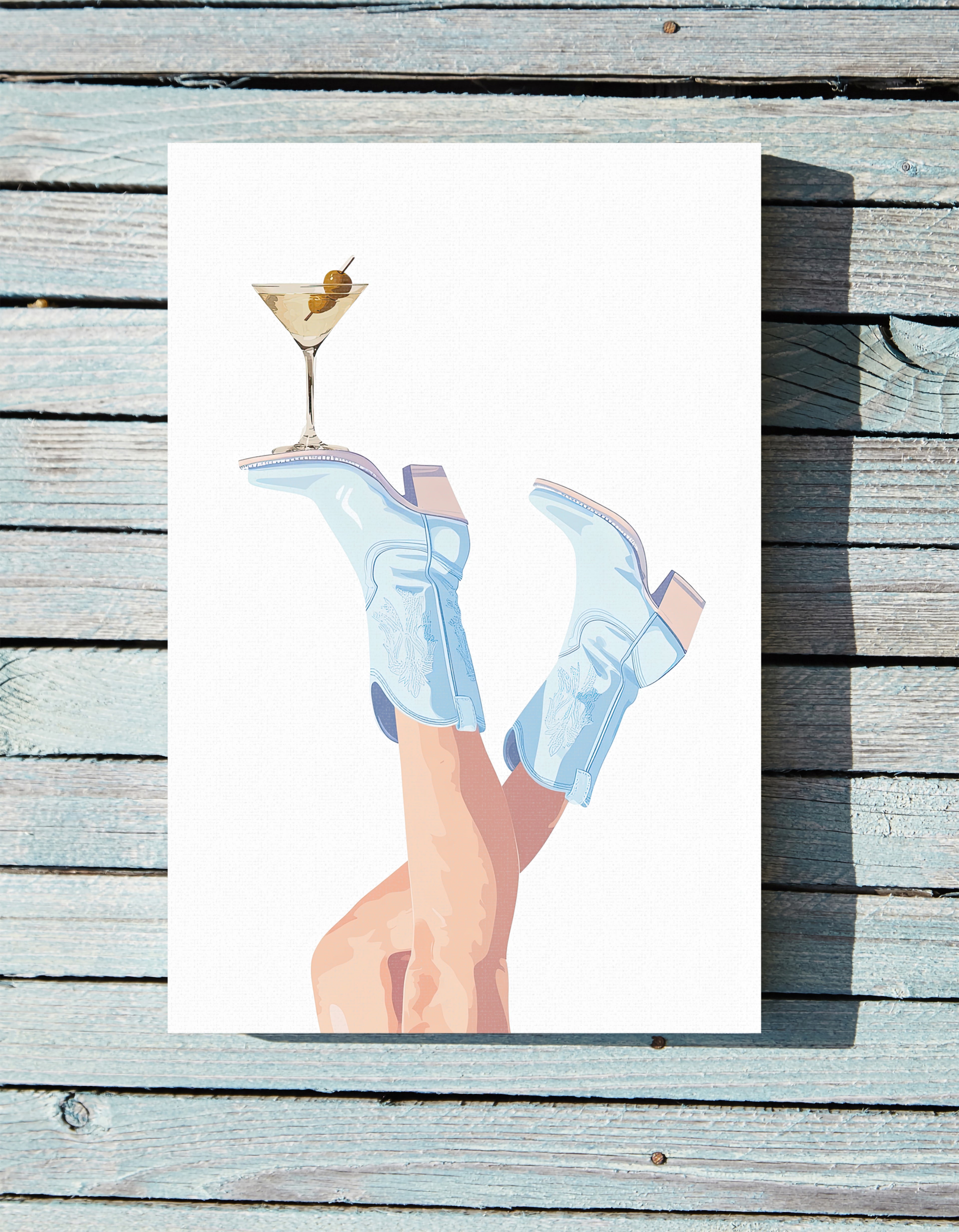 .75" Matte Canvas - Boots Up, Cheers Babe