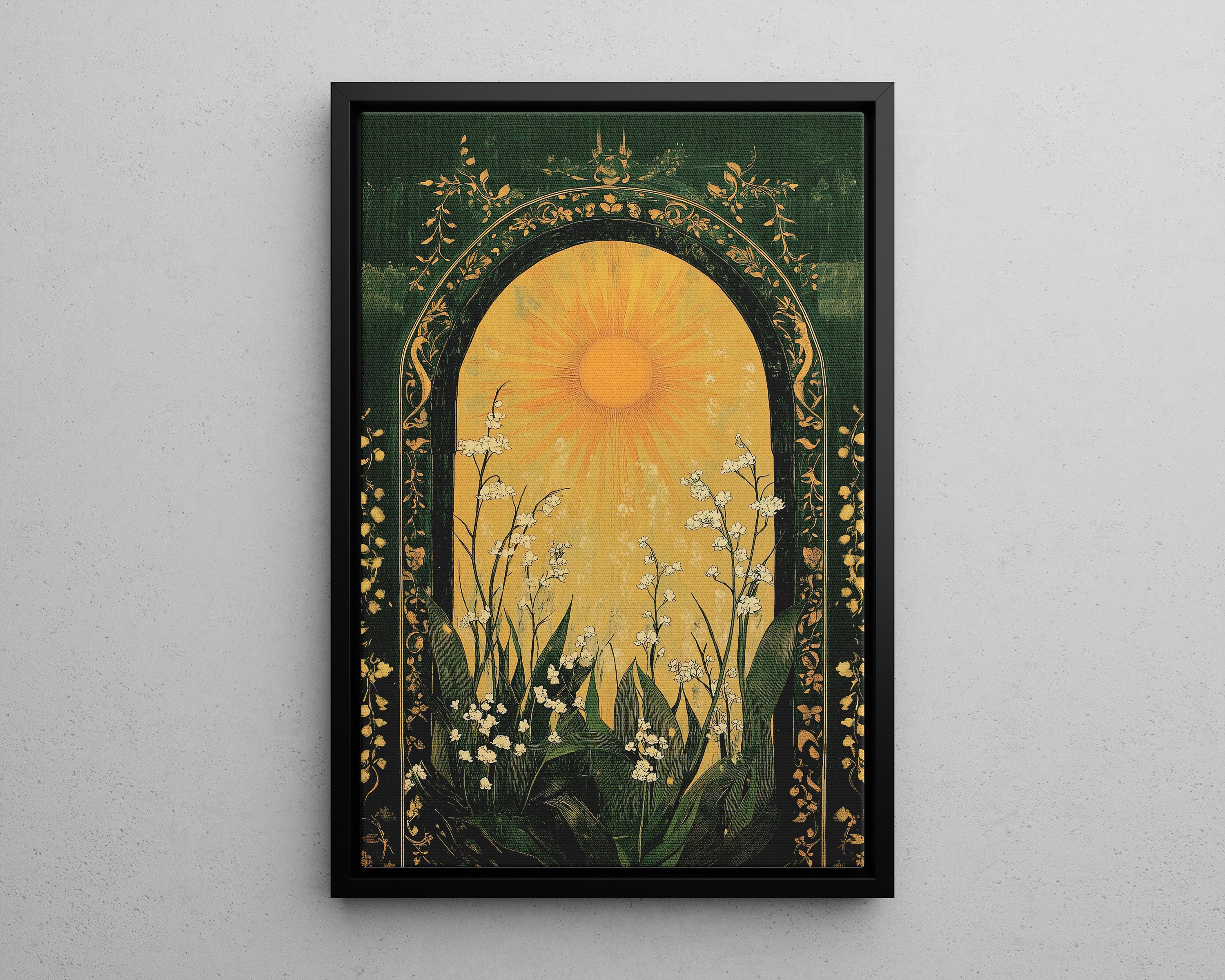 Framed Canvas - Lily of the Valley Archway