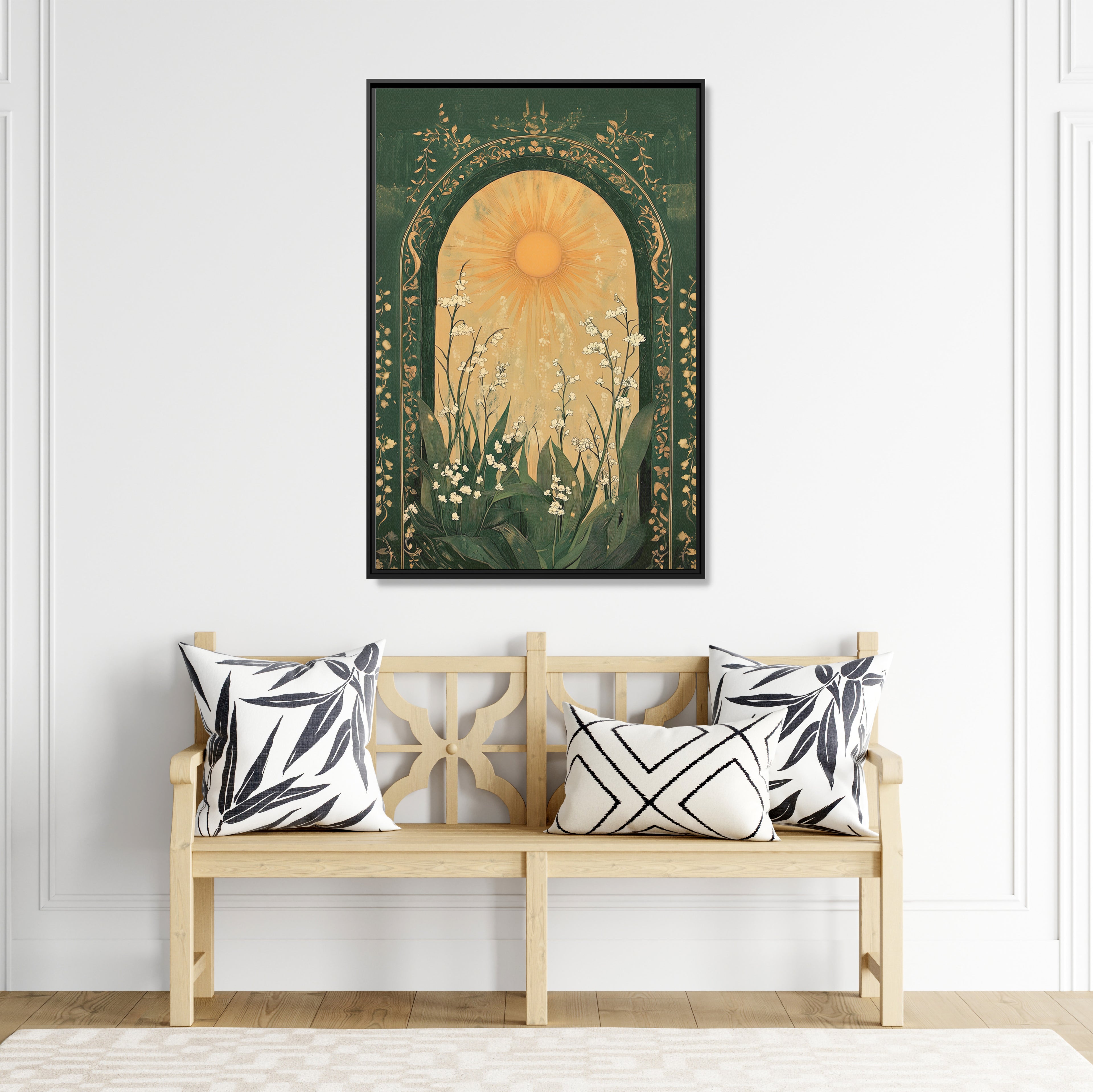 Framed Canvas - Lily of the Valley Archway