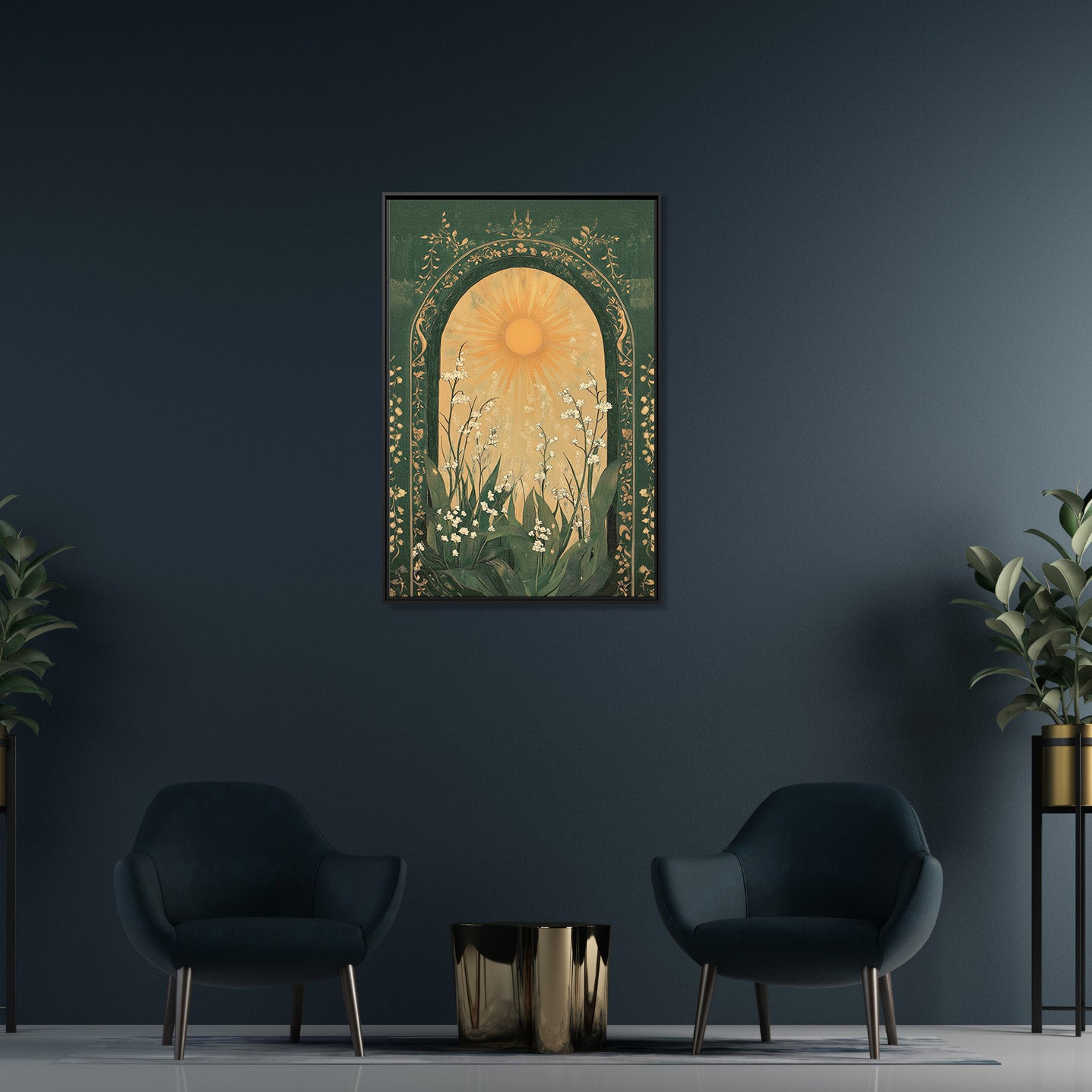 Framed Canvas - Lily of the Valley Archway