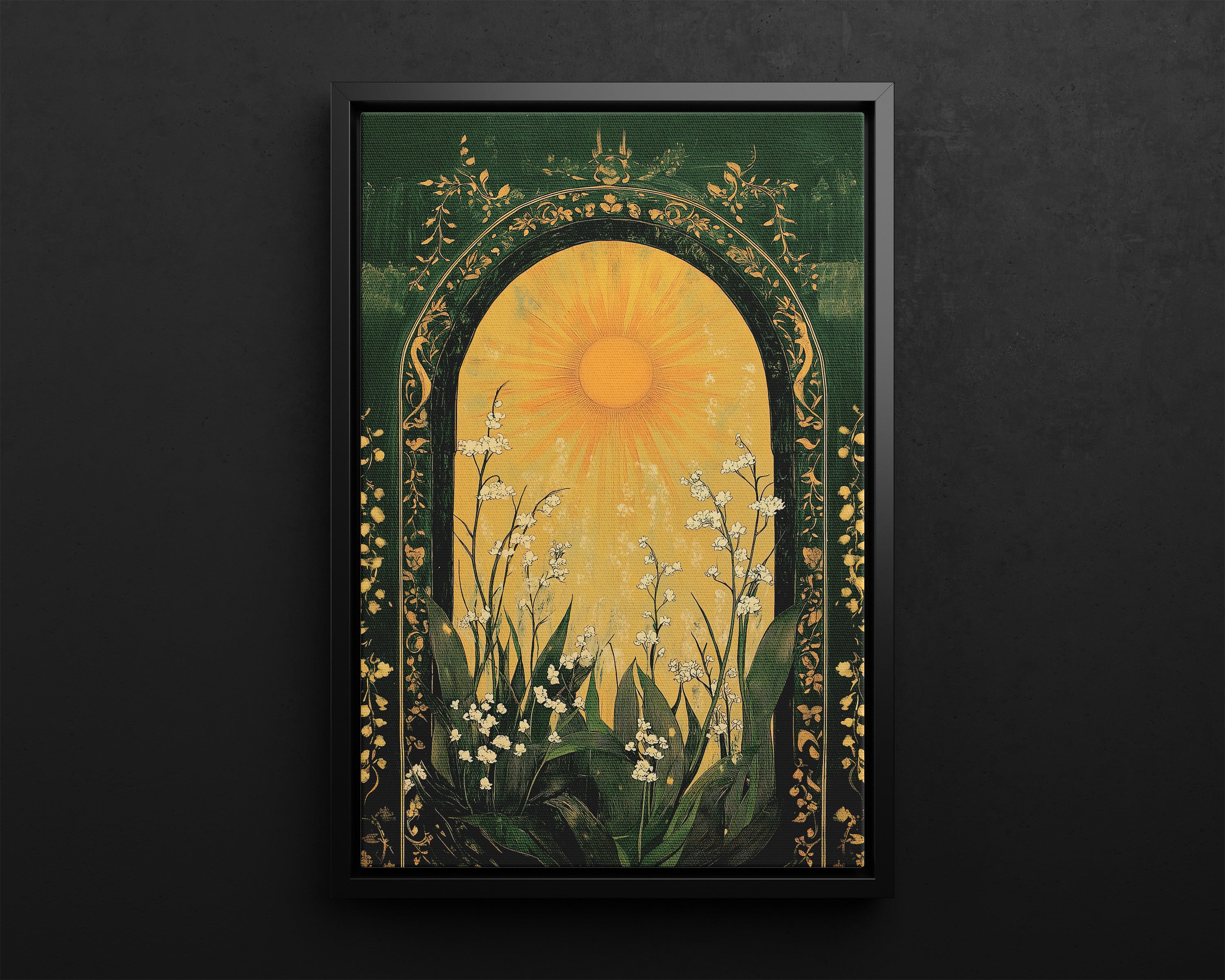 Framed Canvas - Lily of the Valley Archway