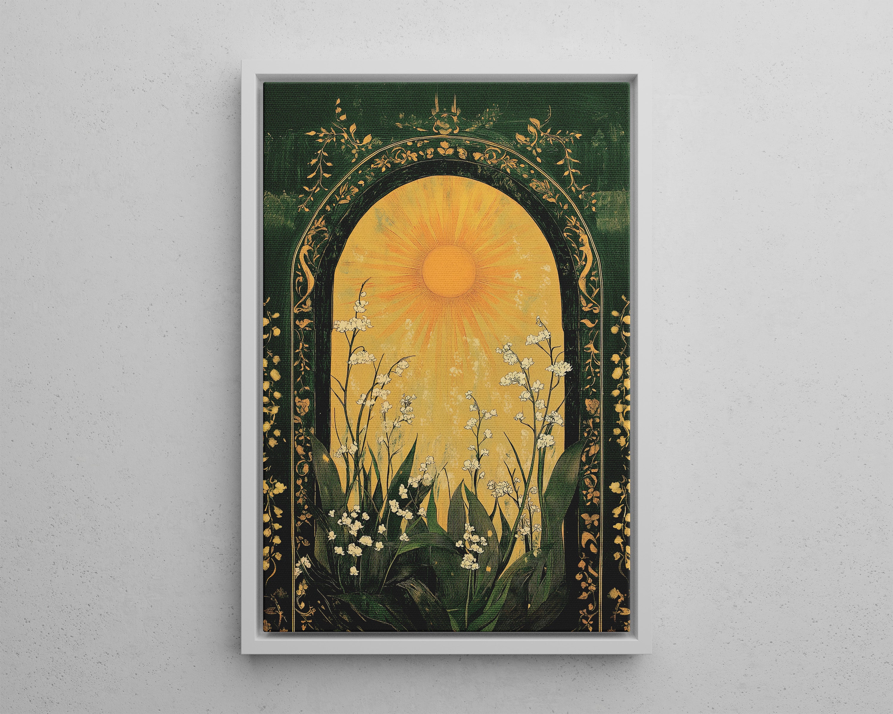 Framed Canvas - Lily of the Valley Archway