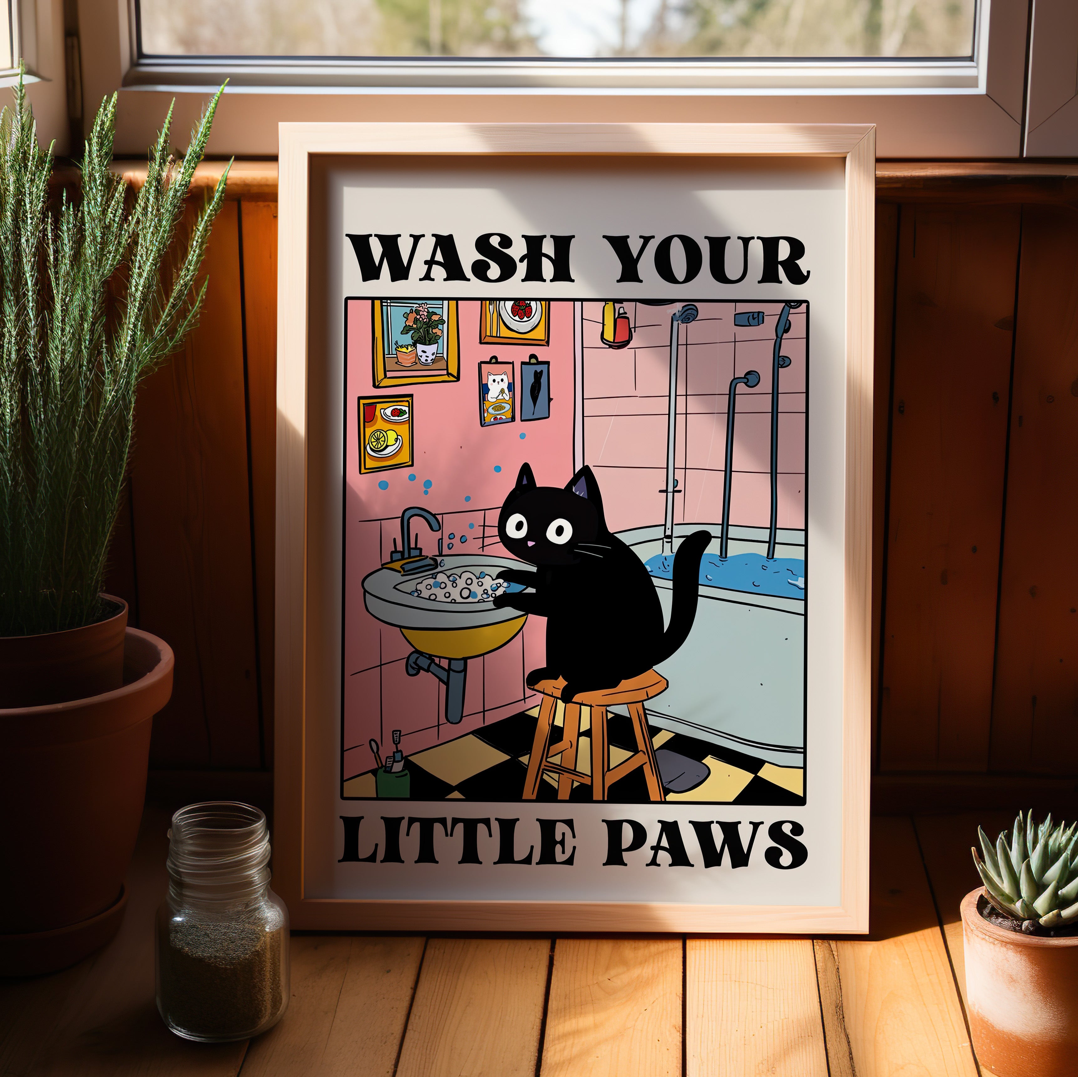 Wash Your Little Paws Cat