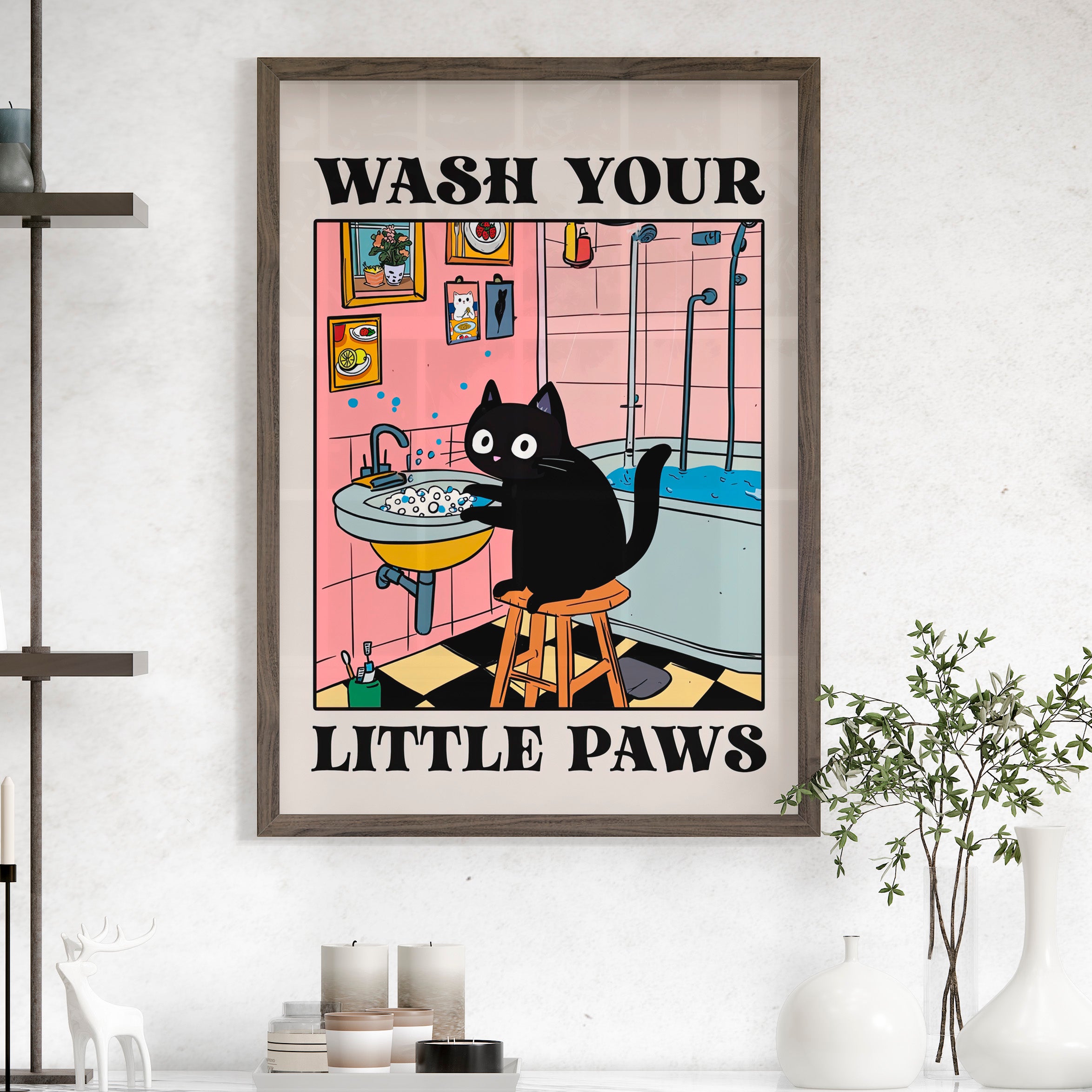 Wash Your Little Paws Cat