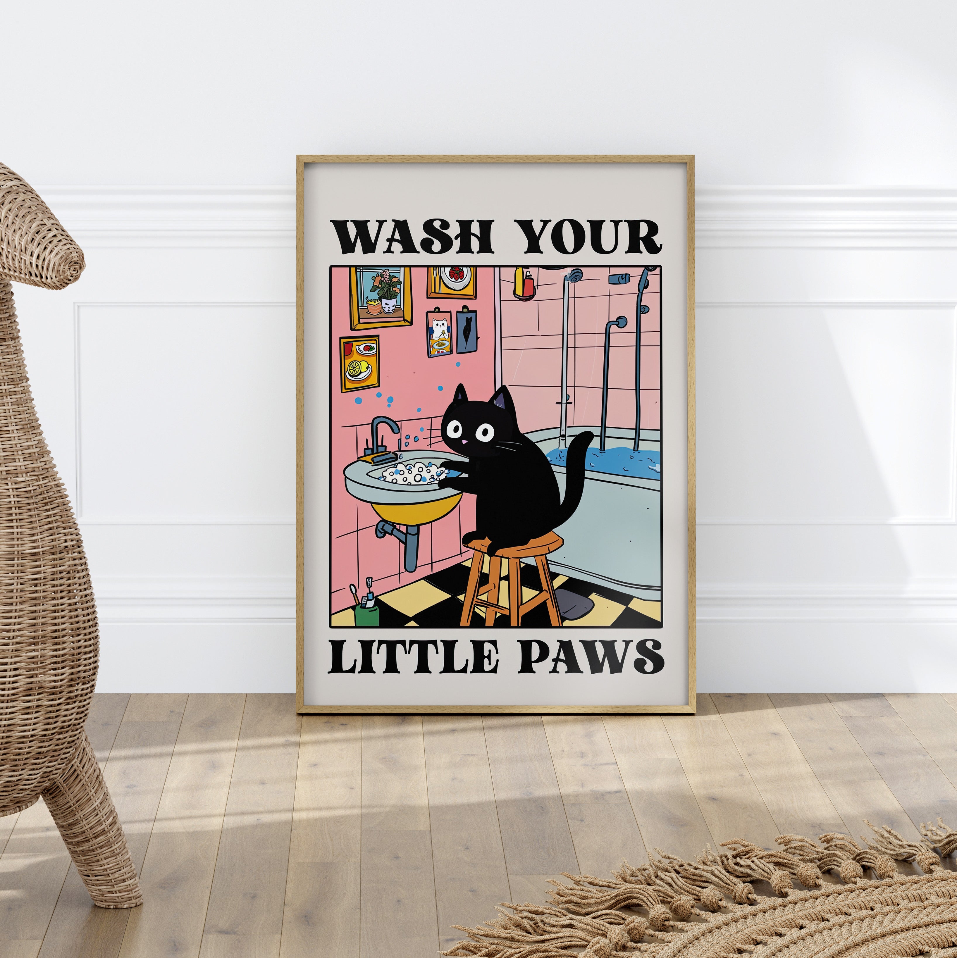 Wash Your Little Paws Cat