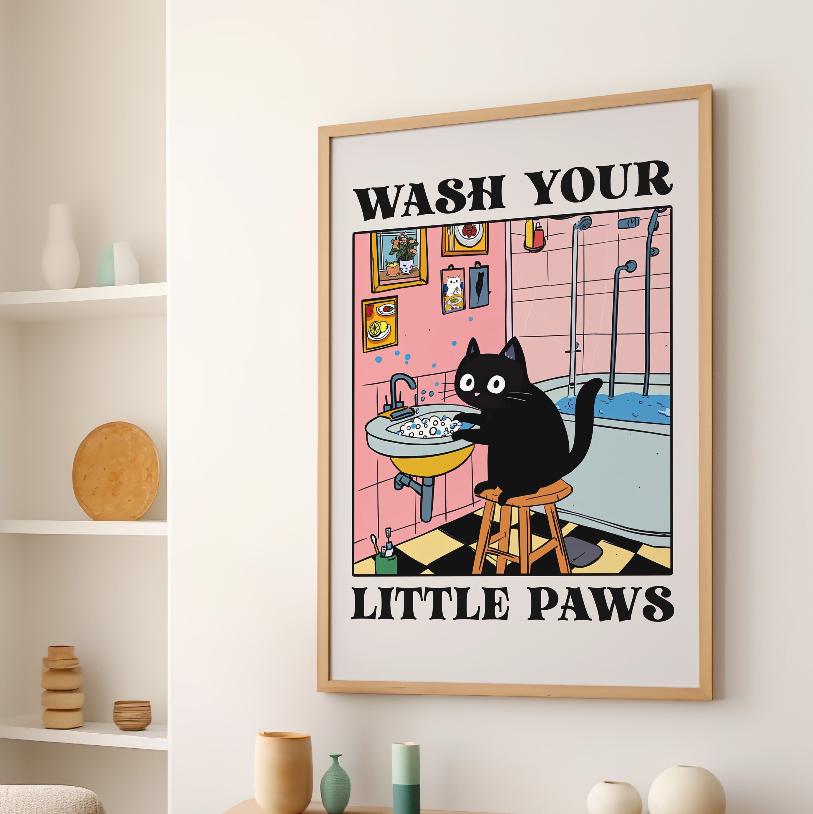 Wash Your Little Paws Cat