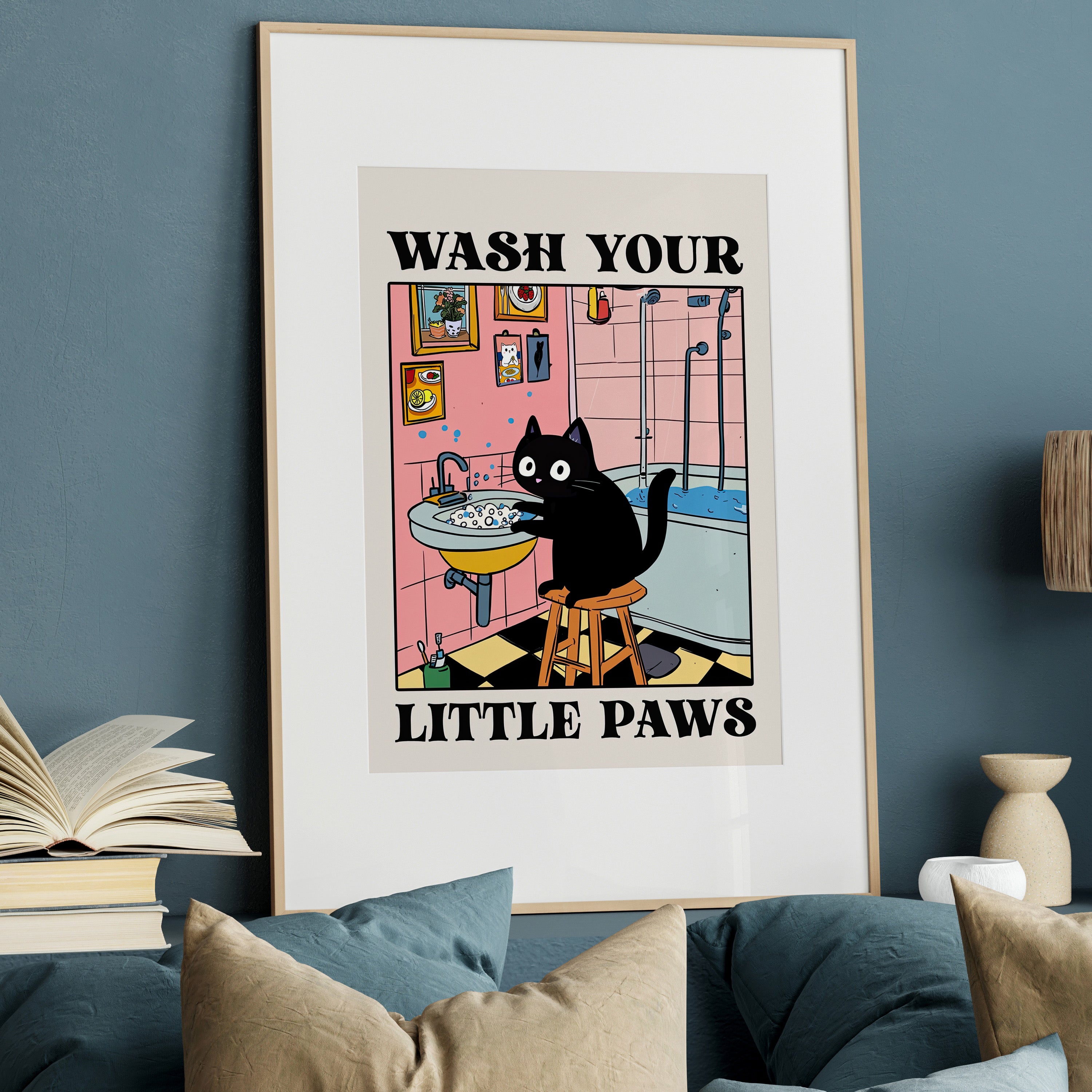 Wash Your Little Paws Cat