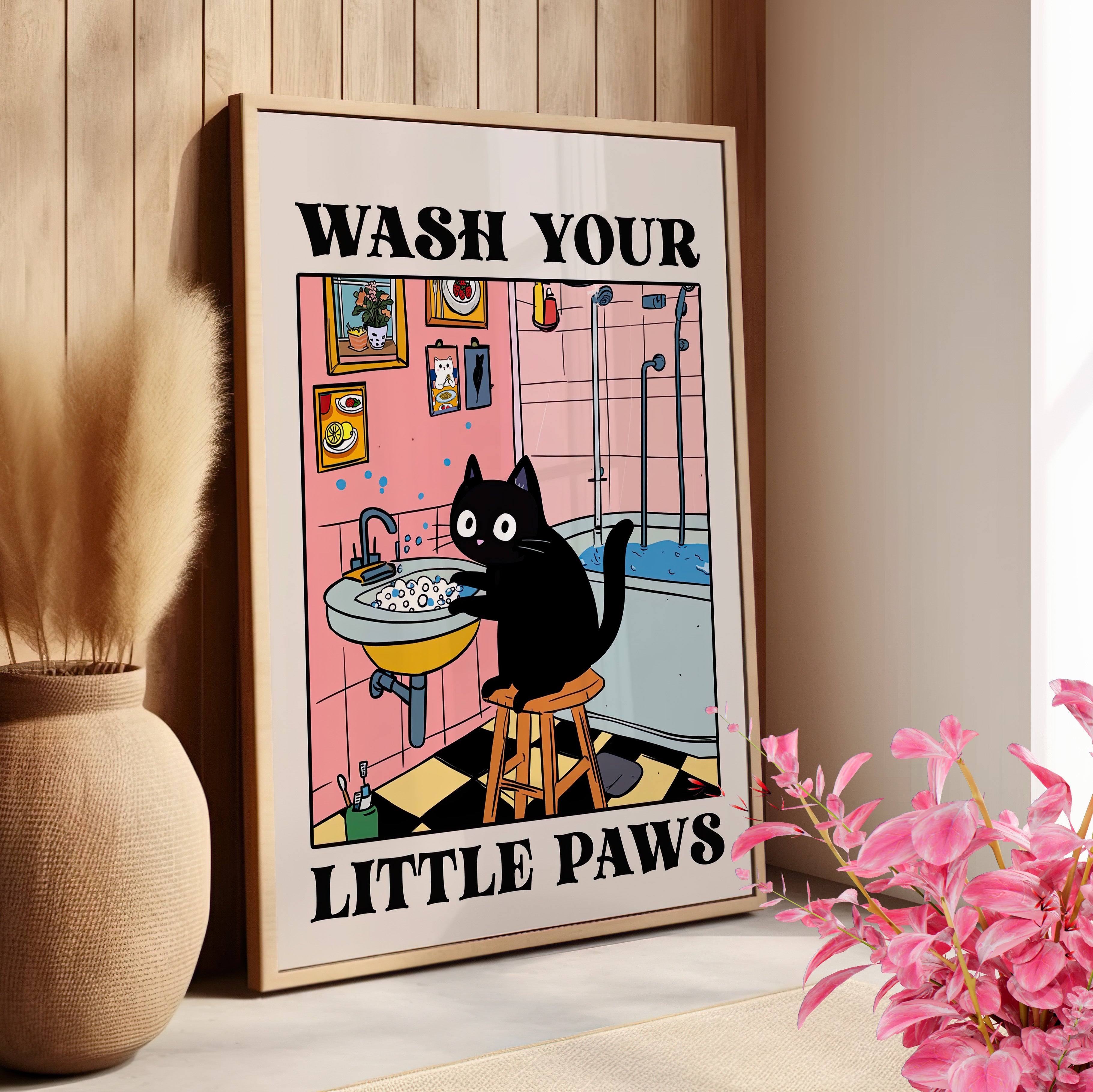 Wash Your Little Paws Cat