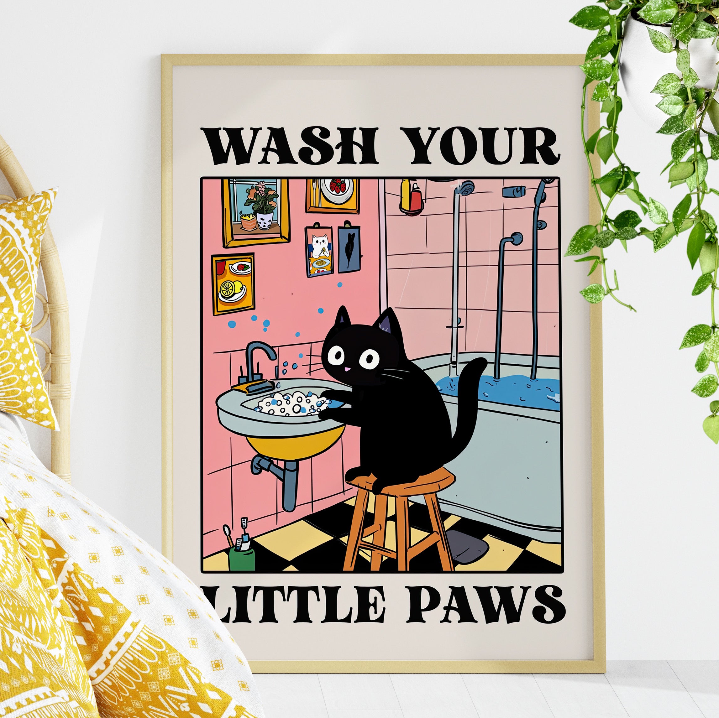 Wash Your Little Paws Cat