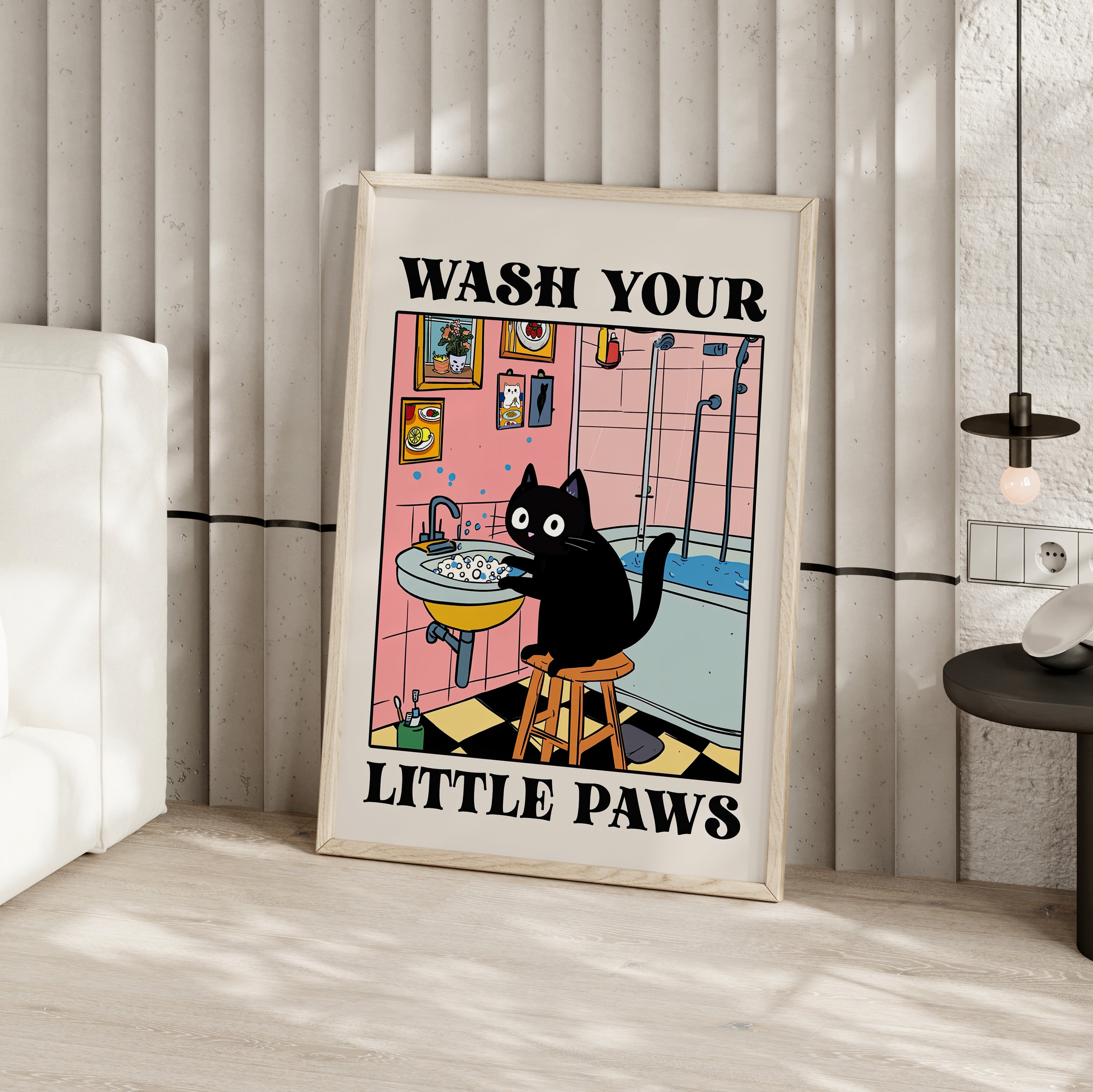 Wash Your Little Paws Cat