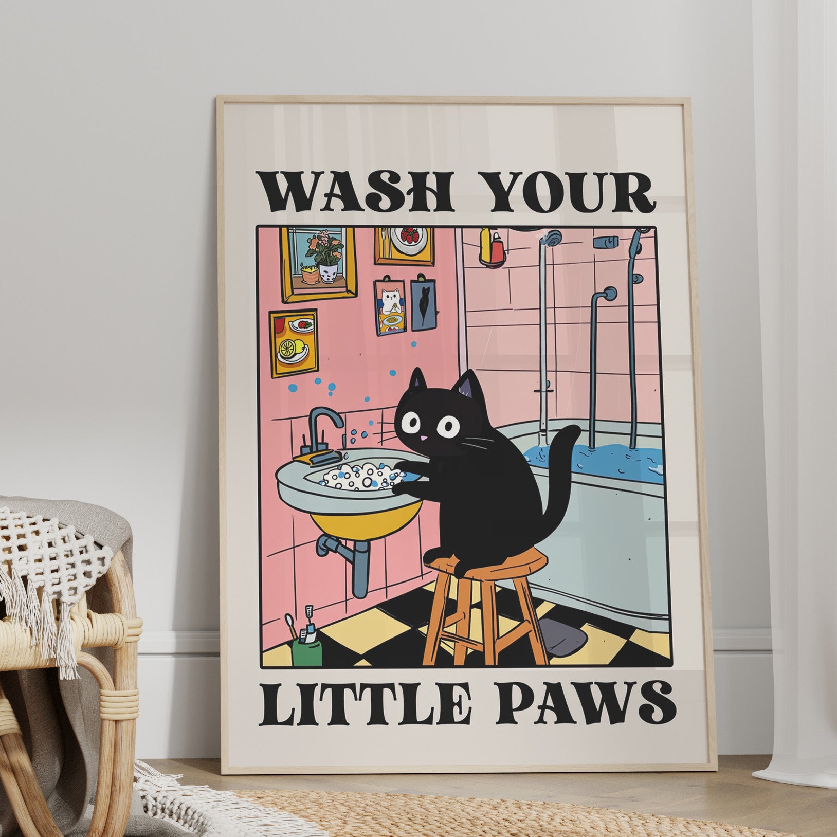 Wash Your Little Paws Cat