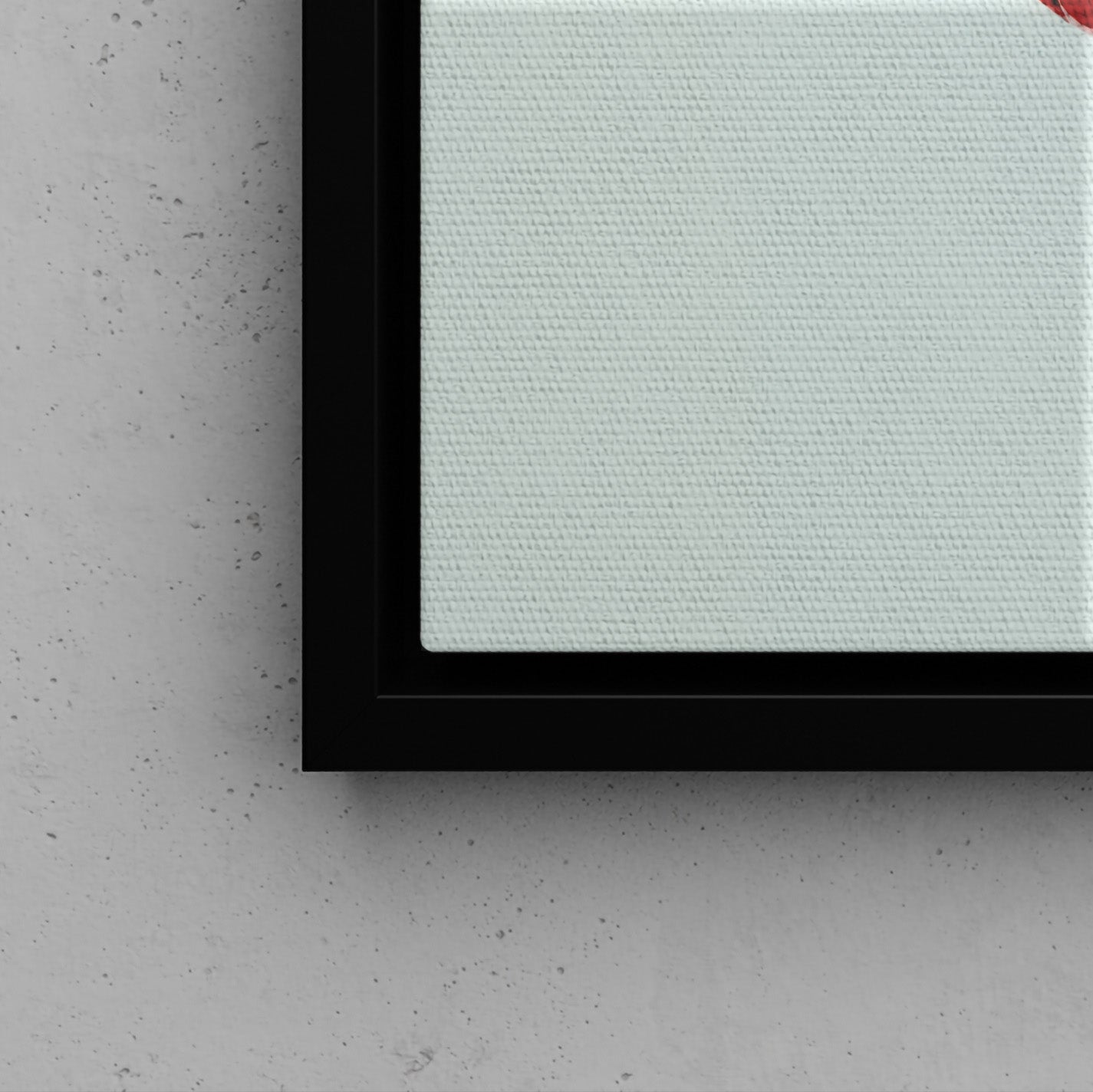 Framed Canvas - Cocktails & Red Stilettos