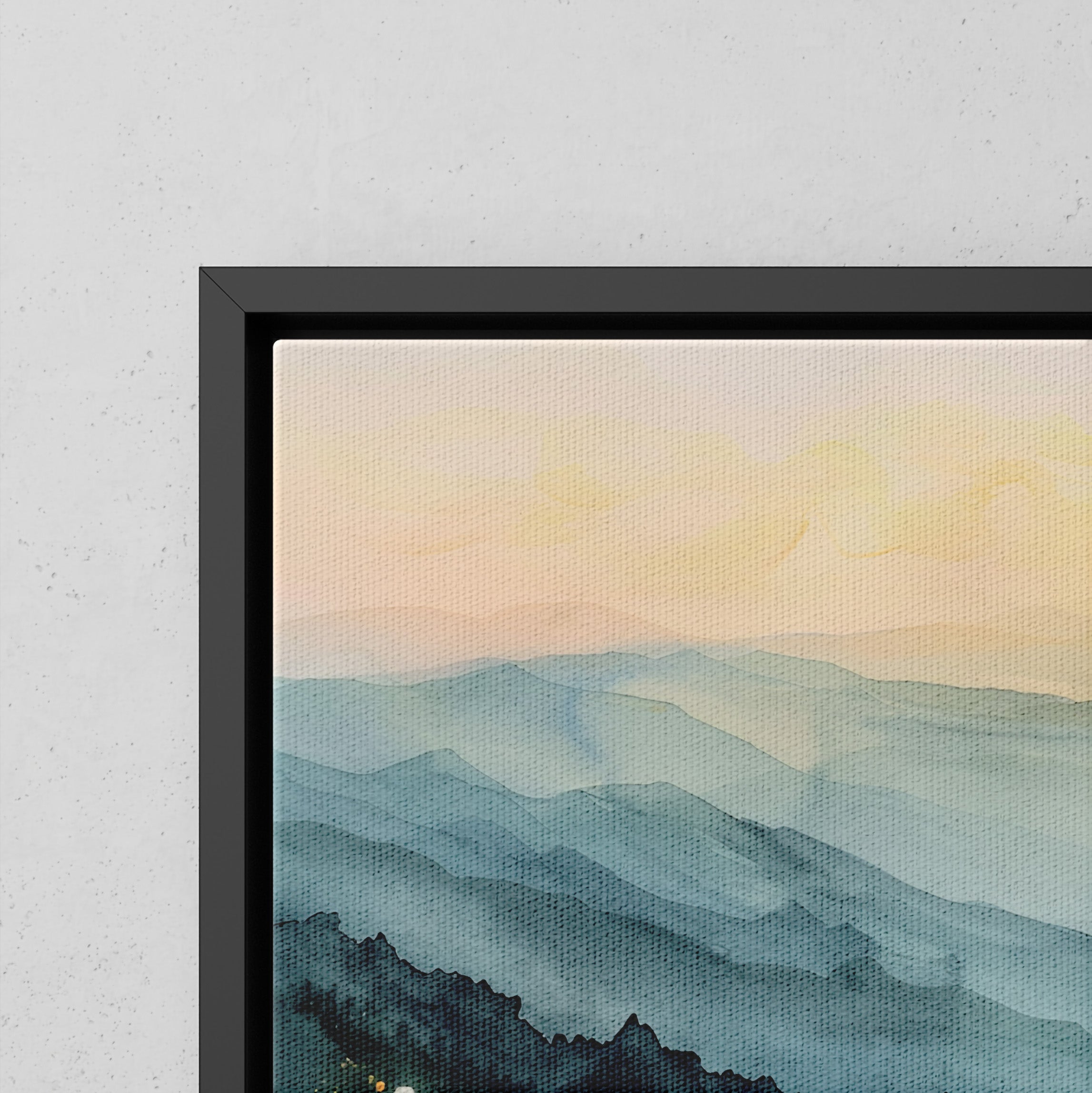 Framed Canvas - Misty Blue Ridge Bloomscape
