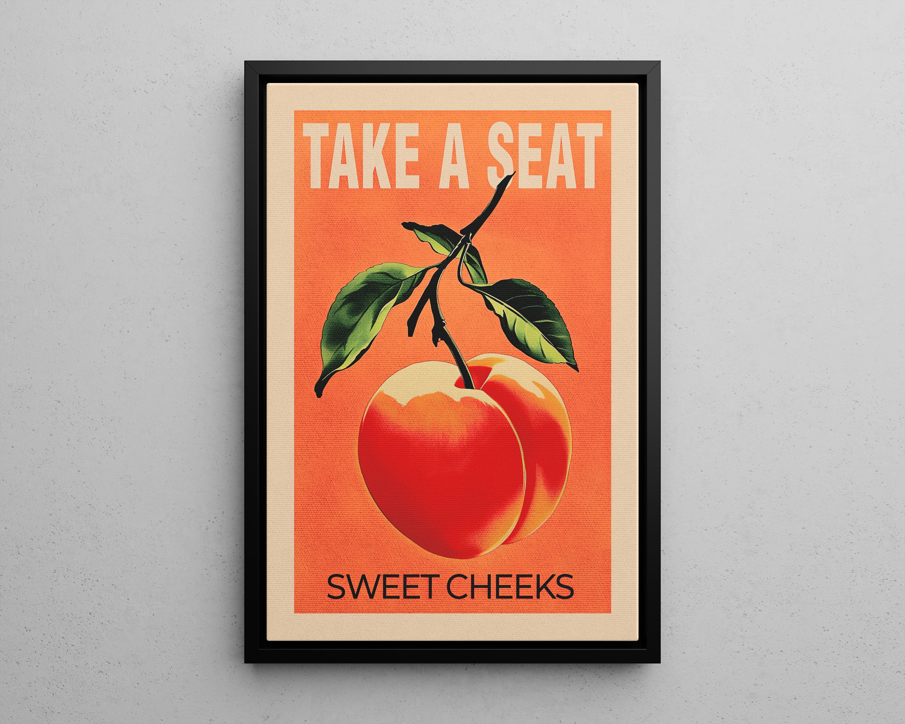 Framed Canvas - Sweet Cheeks Peach