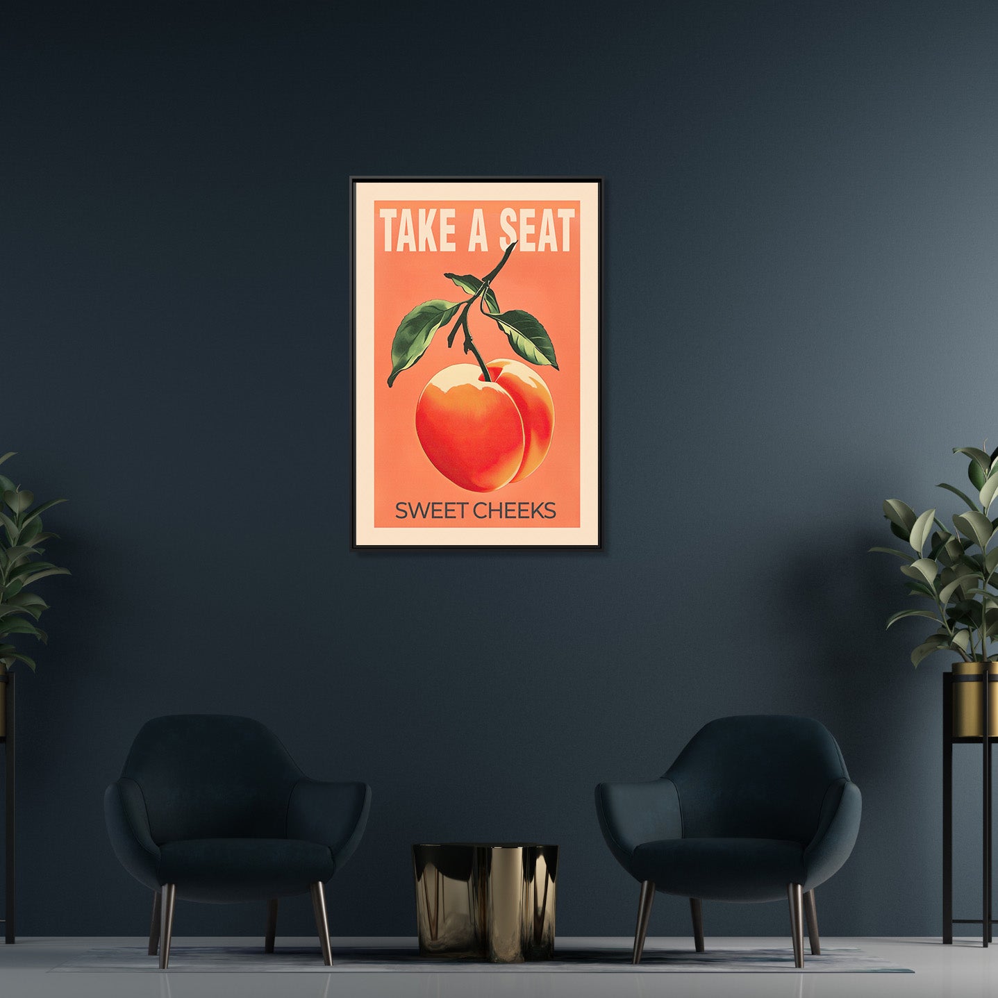Framed Canvas - Sweet Cheeks Peach