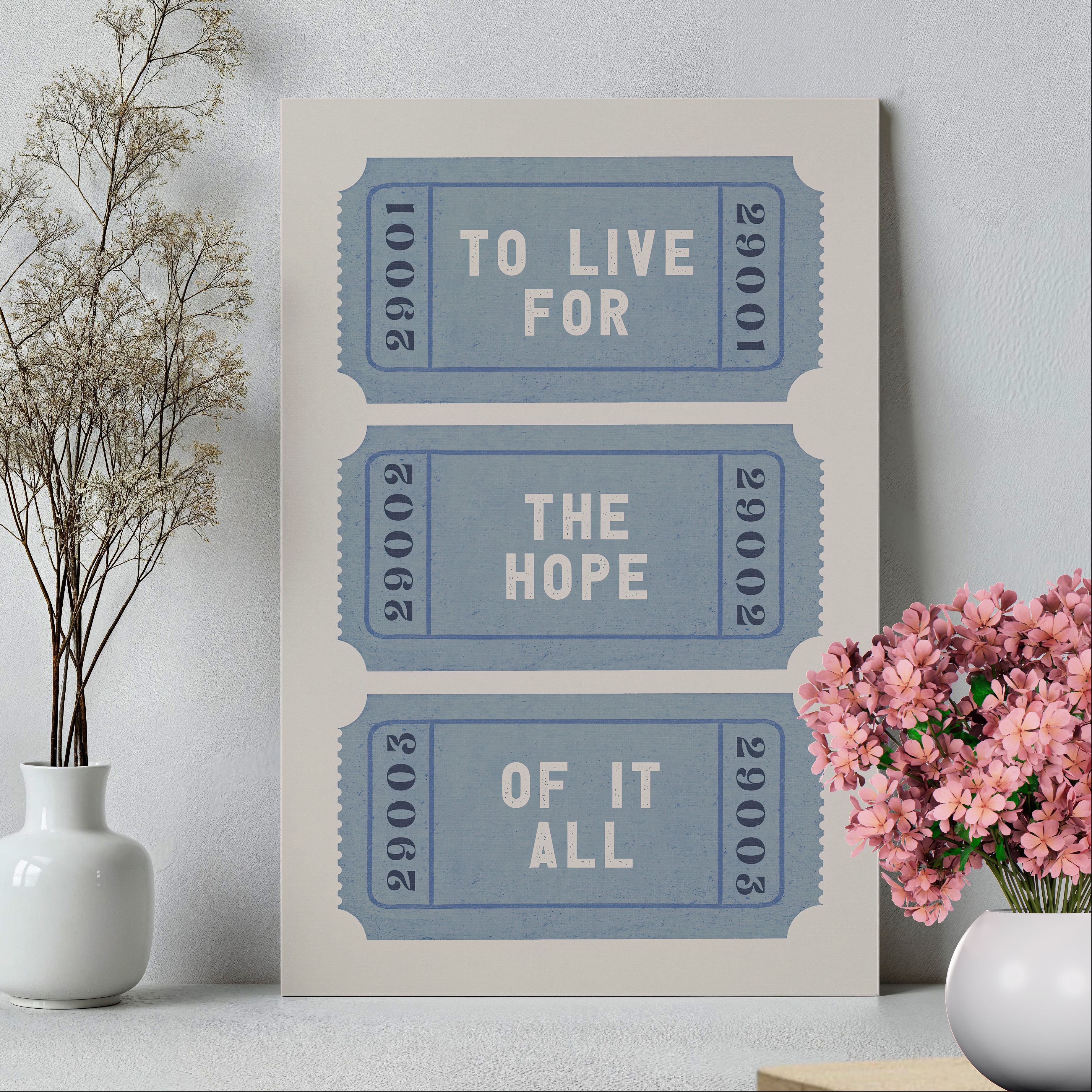 .75" Matte Canvas - The Hope Ticket Trilogy