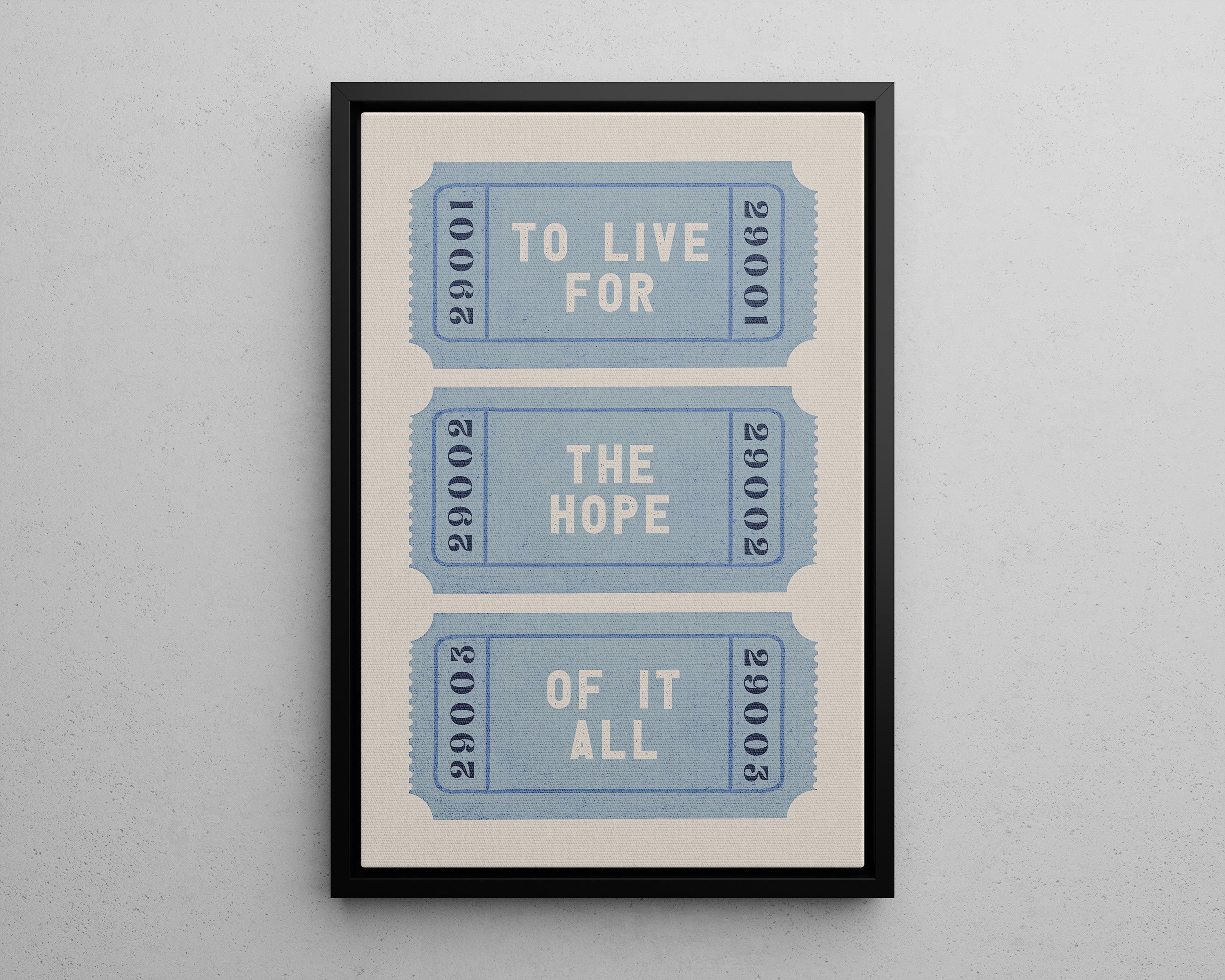 Framed Canvas - The Hope Ticket Trilogy